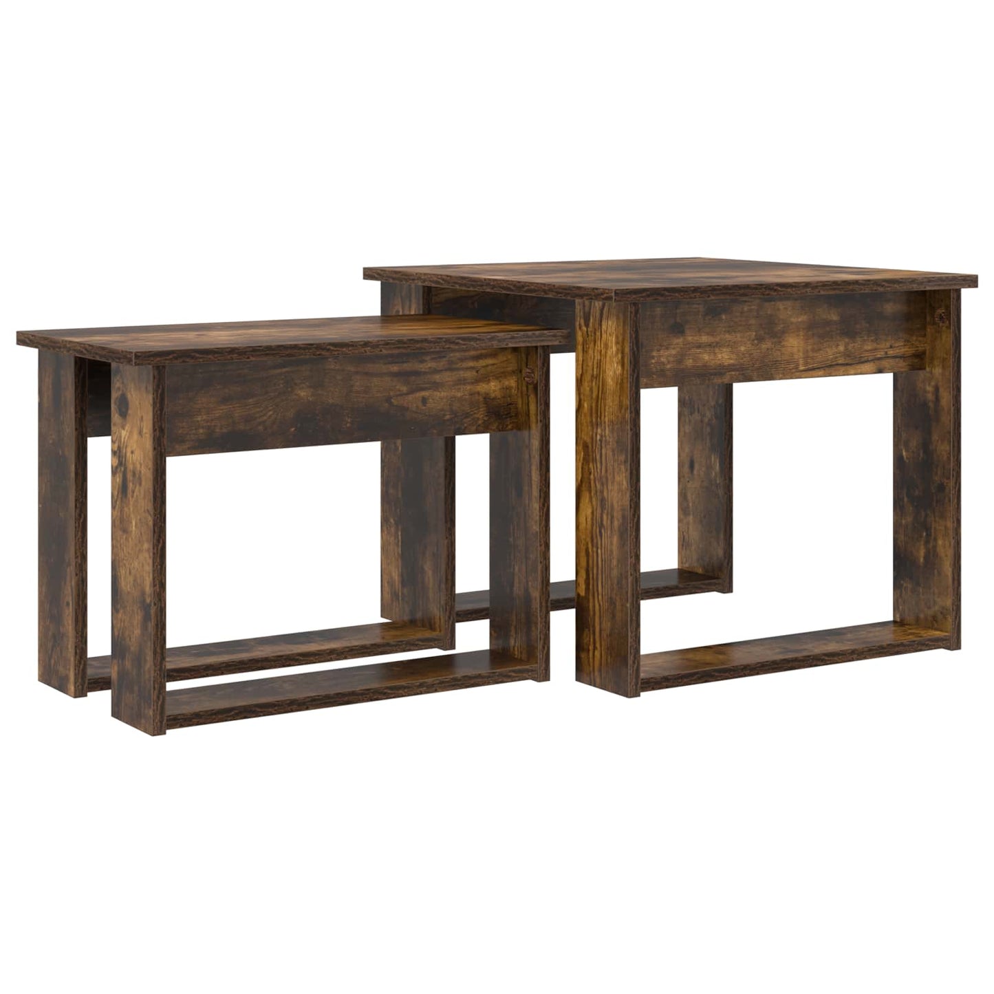 Kávasztal Szett 2 pcs Füstölt tölgy 50 x 52 x 42 cm Szerelt Fa