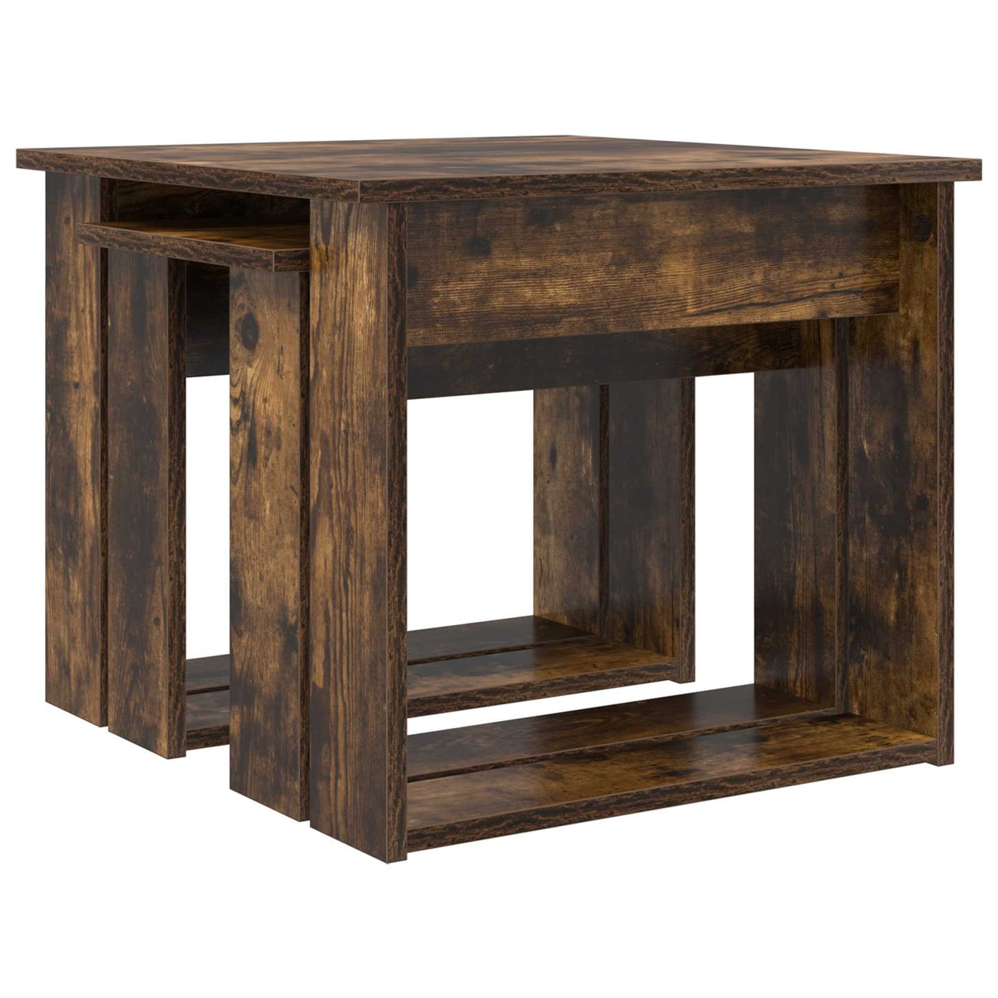 Kávasztal Szett 2 pcs Füstölt tölgy 50 x 52 x 42 cm Szerelt Fa