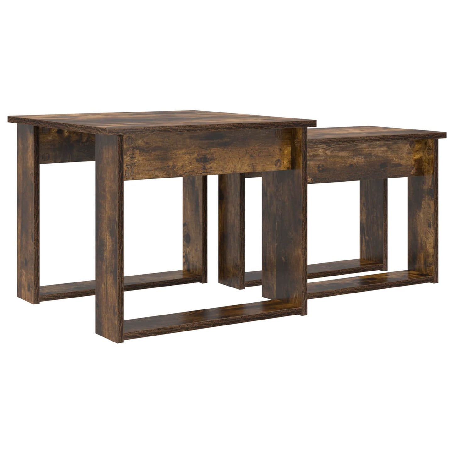 Kávasztal Szett 2 pcs Füstölt tölgy 50 x 52 x 42 cm Szerelt Fa