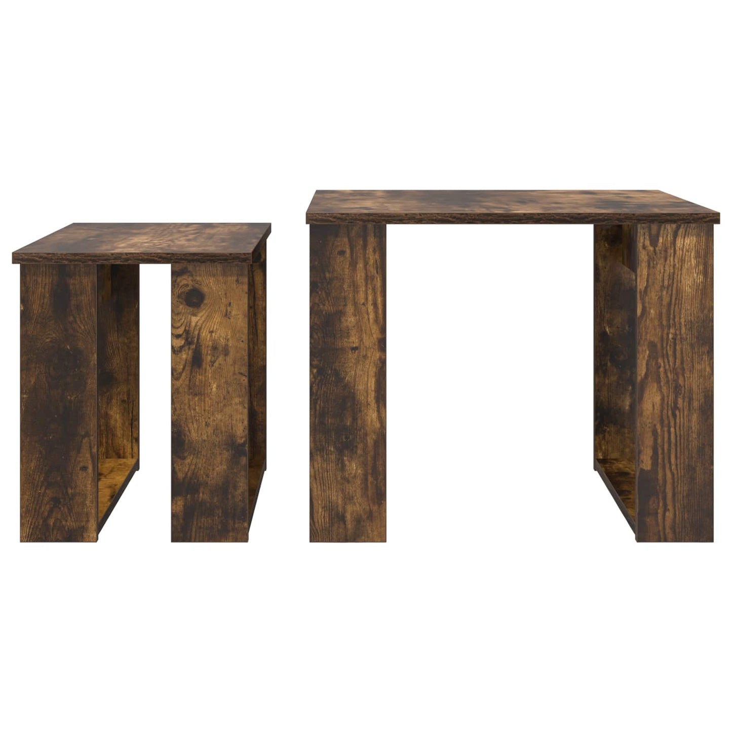 Kávasztal Szett 2 pcs Füstölt tölgy 50 x 52 x 42 cm Szerelt Fa