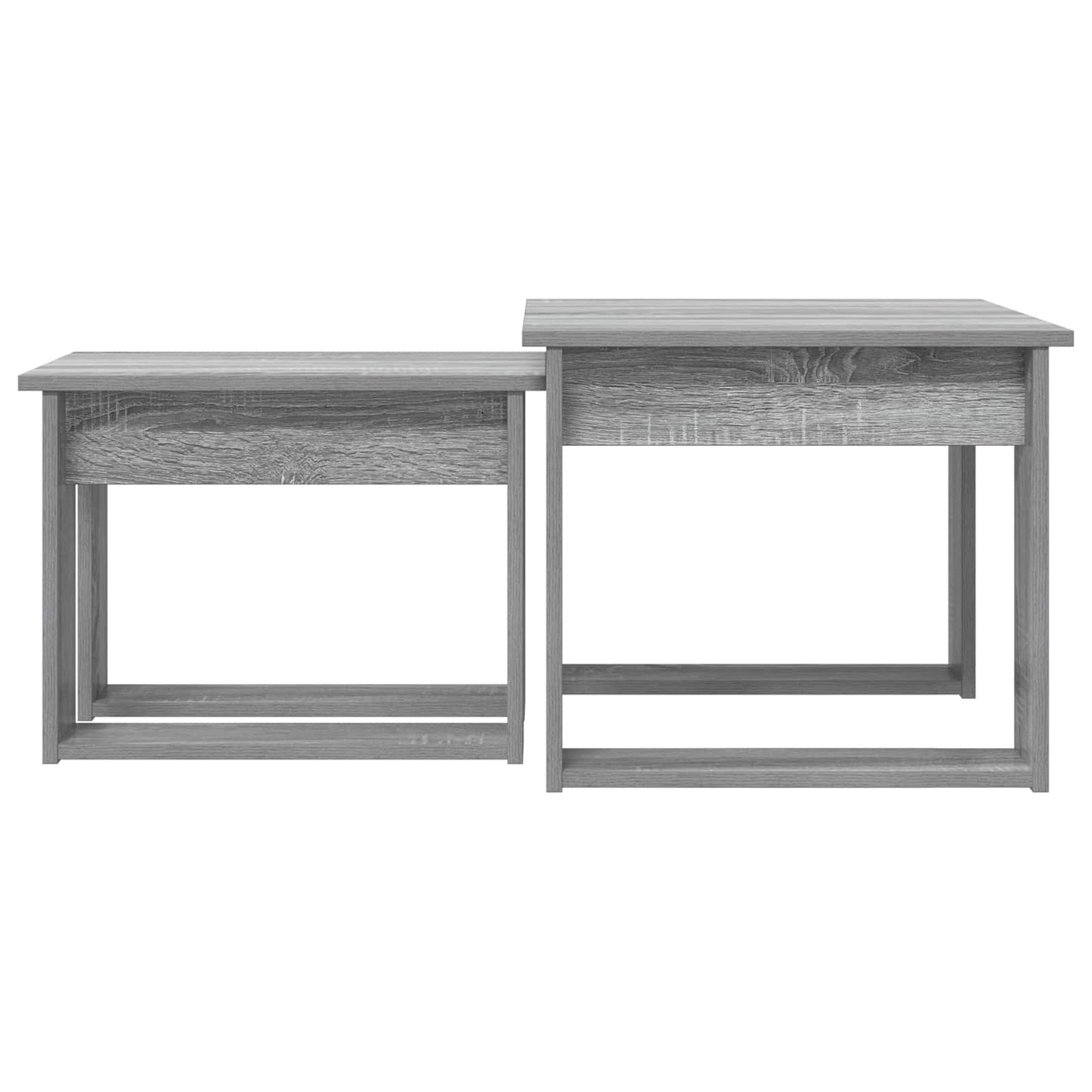 Kávasztal Szett 2 pcs Szürke Sonoma Faanyag