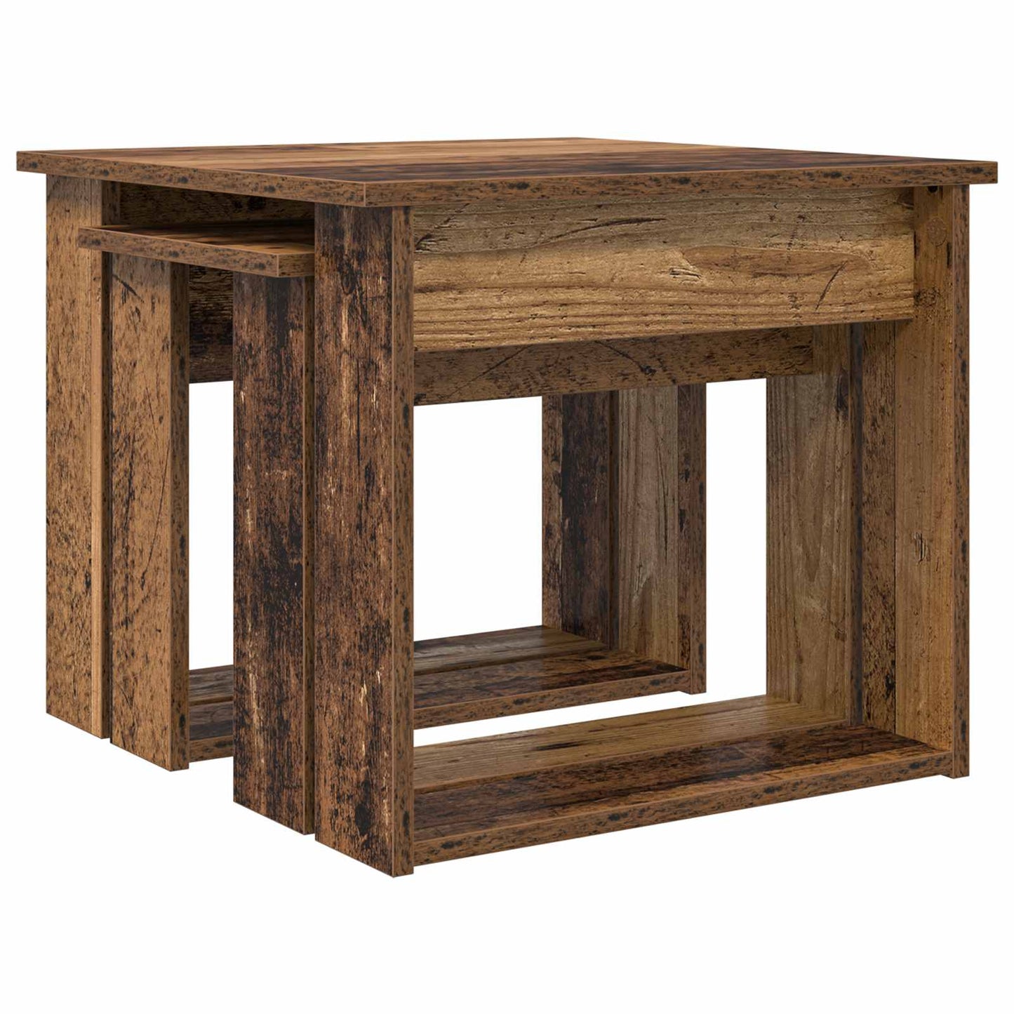 Kávasztal Szett 2 pcs Öreg fa 50 x 52 x 42 cm Szerelt Fa