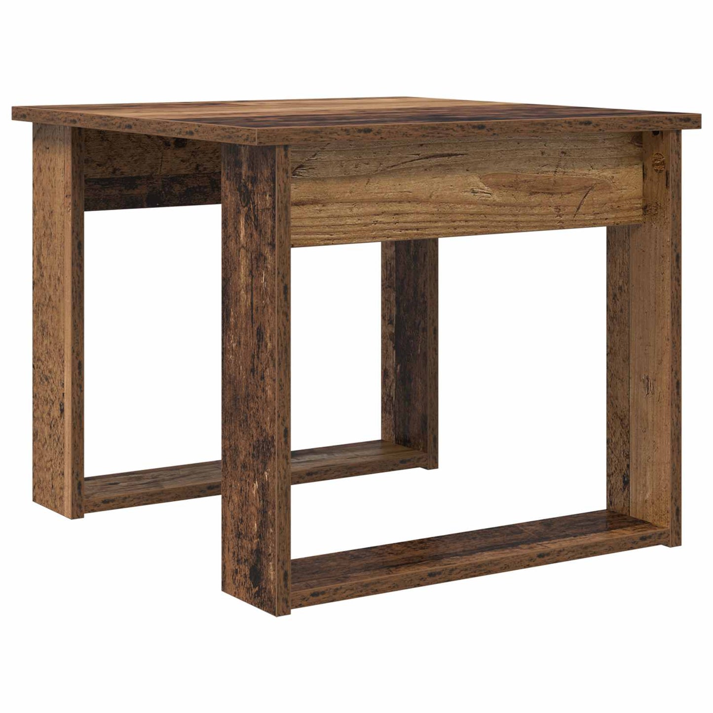 Kávasztal Szett 2 pcs Öreg fa 50 x 52 x 42 cm Szerelt Fa