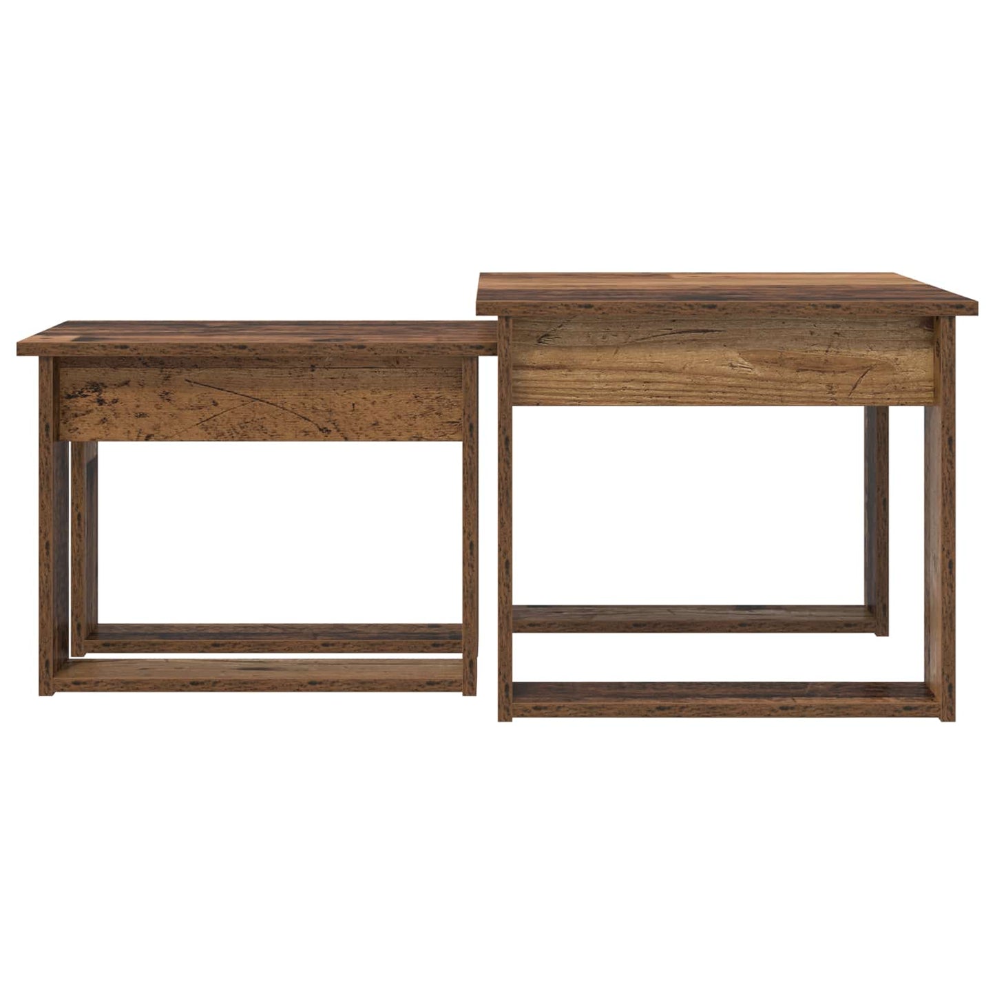 Kávasztal Szett 2 pcs Öreg fa 50 x 52 x 42 cm Szerelt Fa