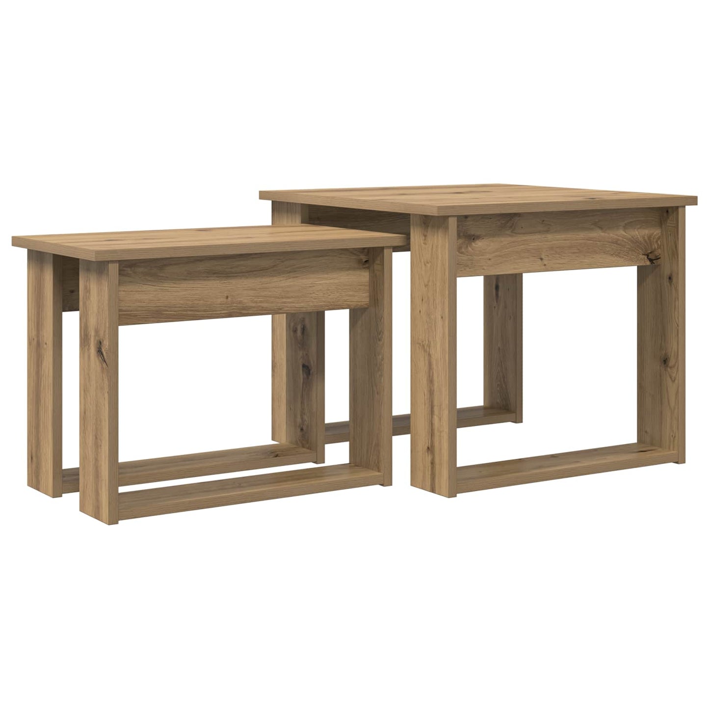 Kávasztal Szett 2 db Artisan tölgy 50 x 52 x 42 cm Szerelt Fa