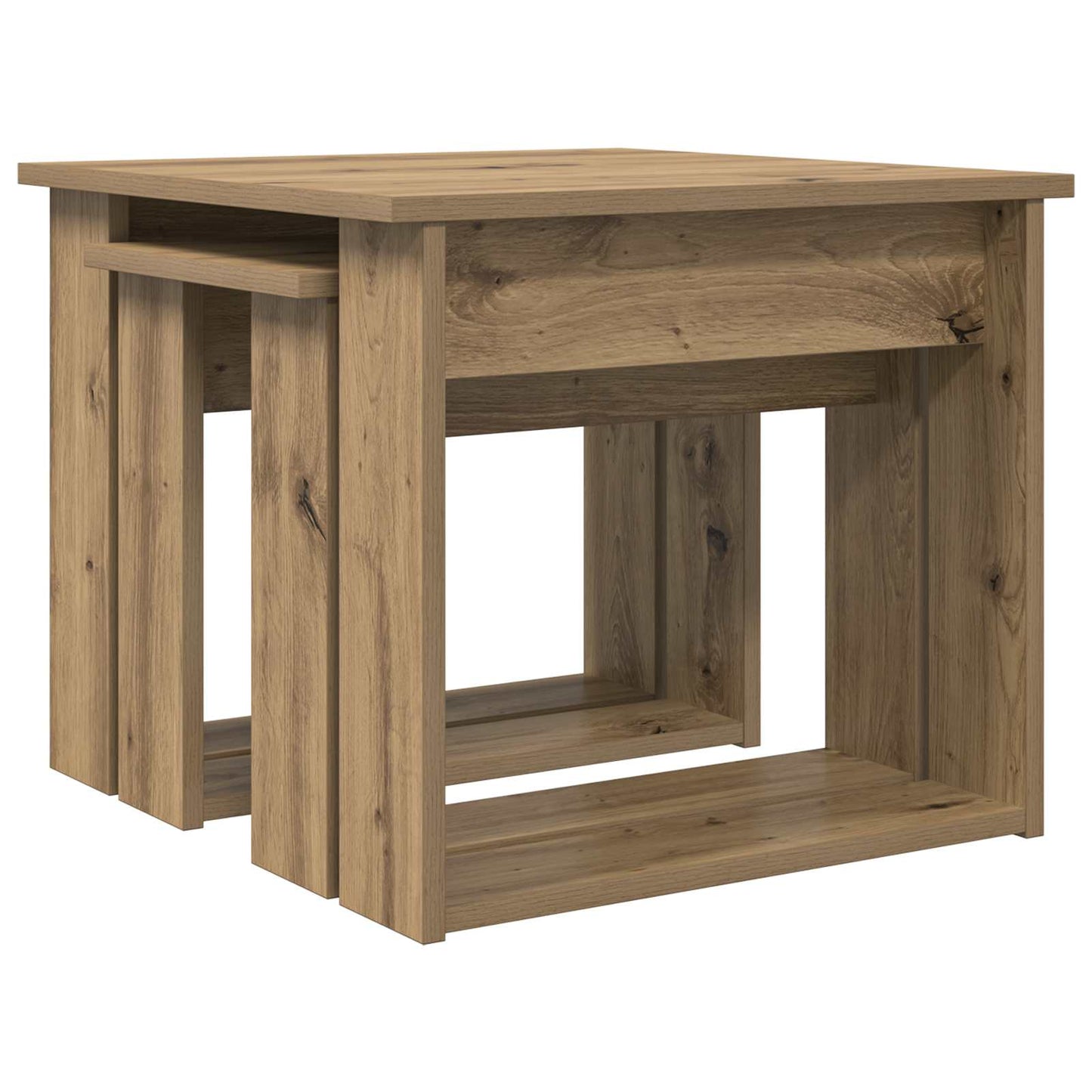 Kávasztal Szett 2 db Artisan tölgy 50 x 52 x 42 cm Szerelt Fa