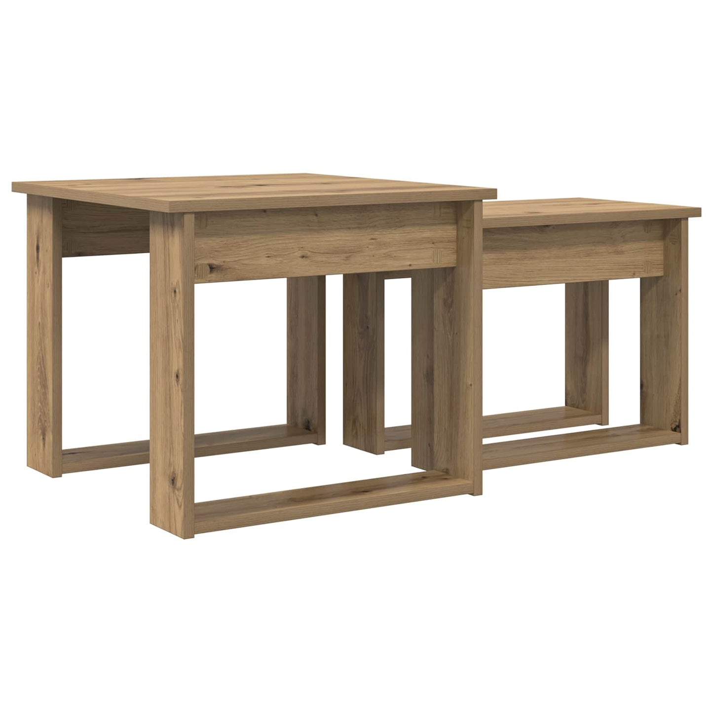 Kávasztal Szett 2 db Artisan tölgy 50 x 52 x 42 cm Szerelt Fa