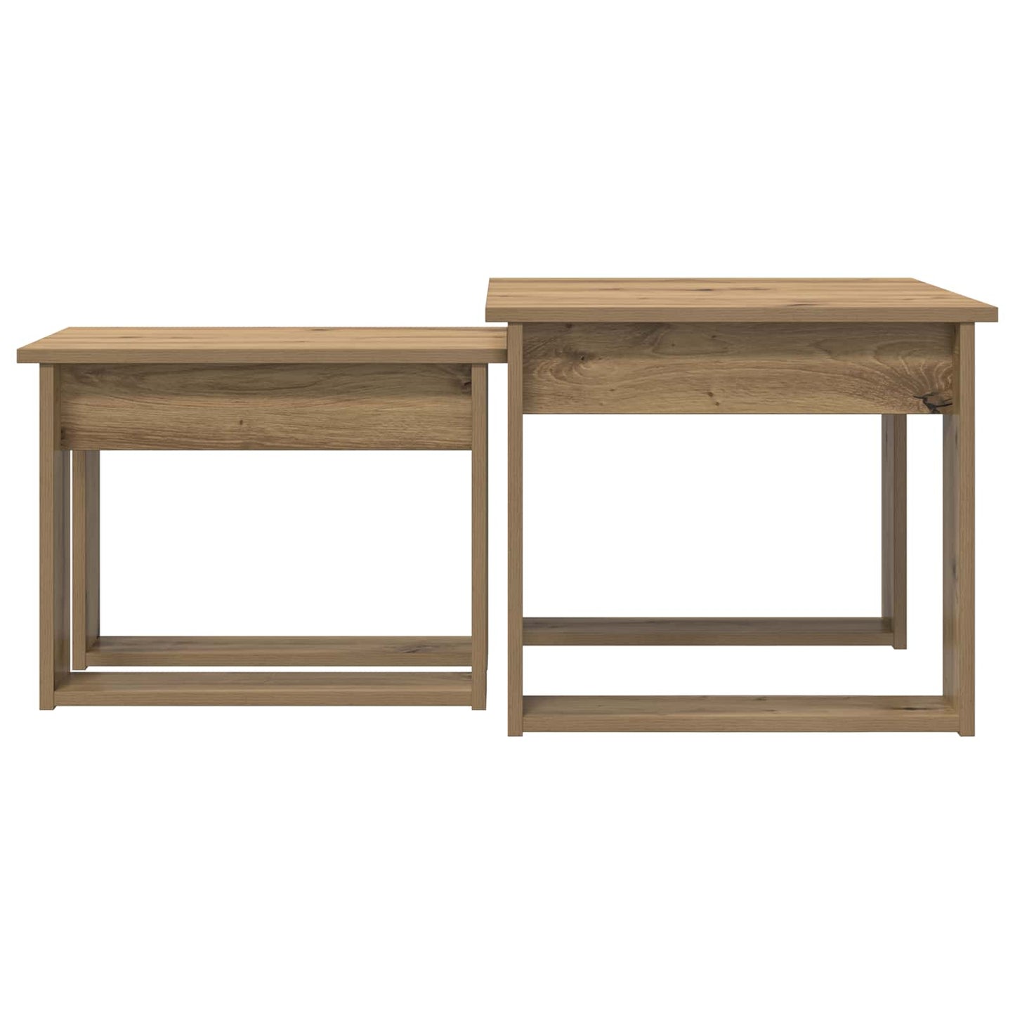 Kávasztal Szett 2 db Artisan tölgy 50 x 52 x 42 cm Szerelt Fa