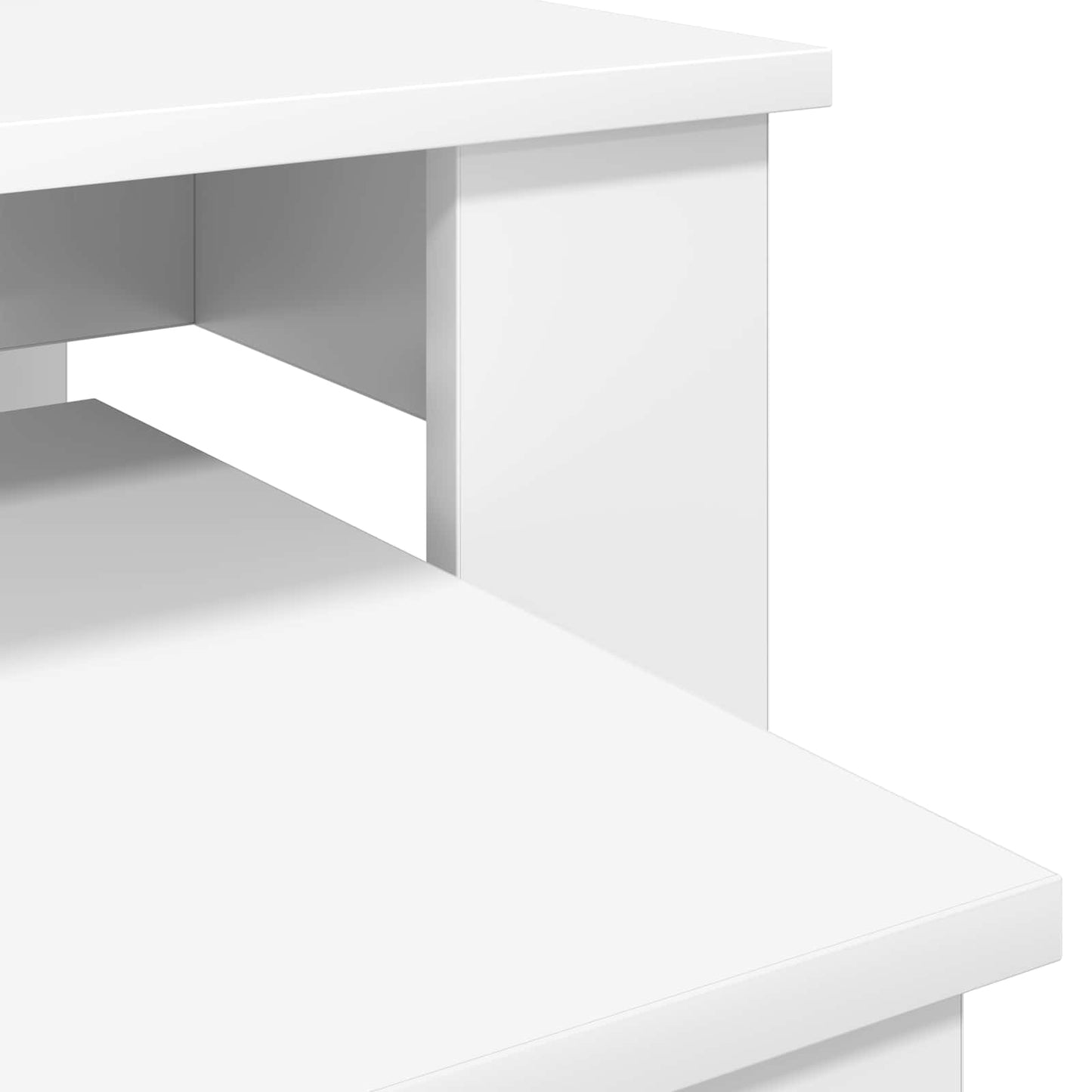 Kávasztal Szett 2 pcs Fehér 100 x 50 x 42 cm Szerelt Fa