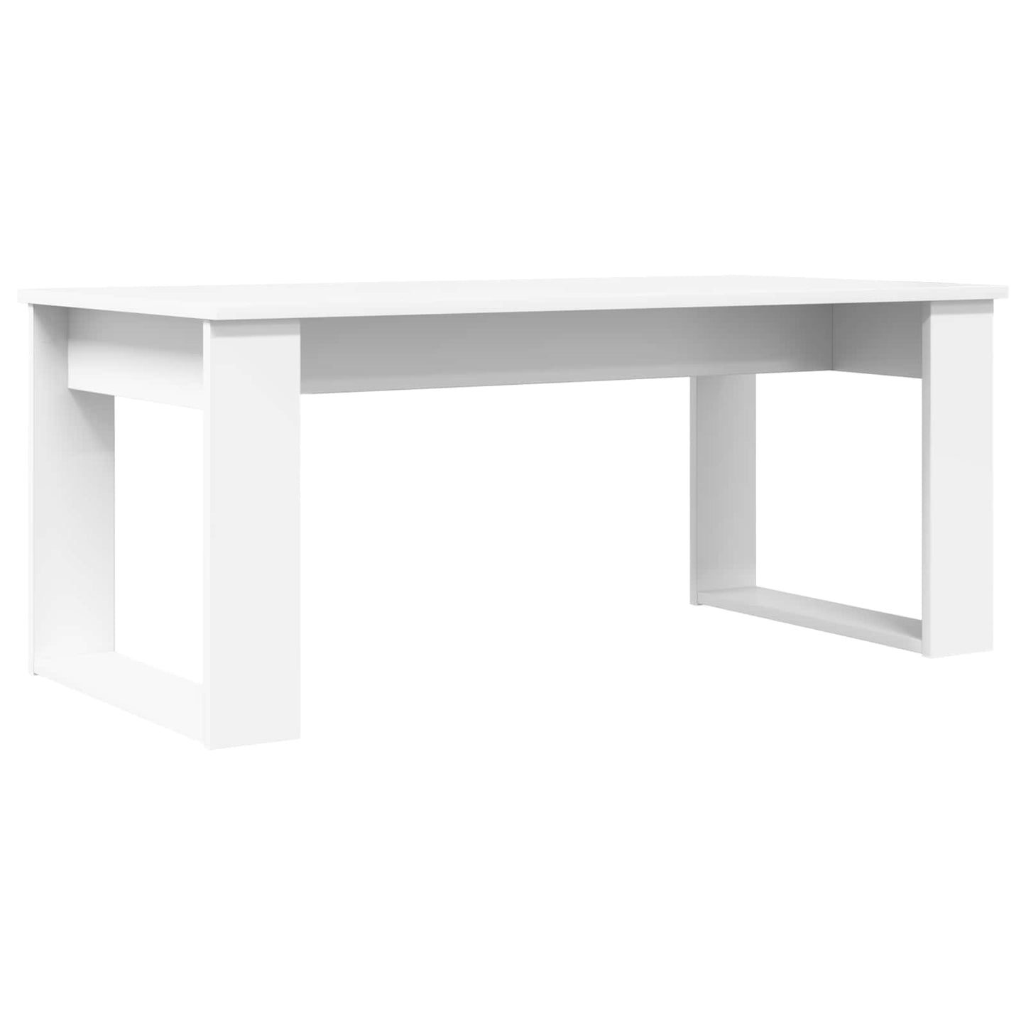 Kávasztal Szett 2 pcs Fehér 100 x 50 x 42 cm Szerelt Fa