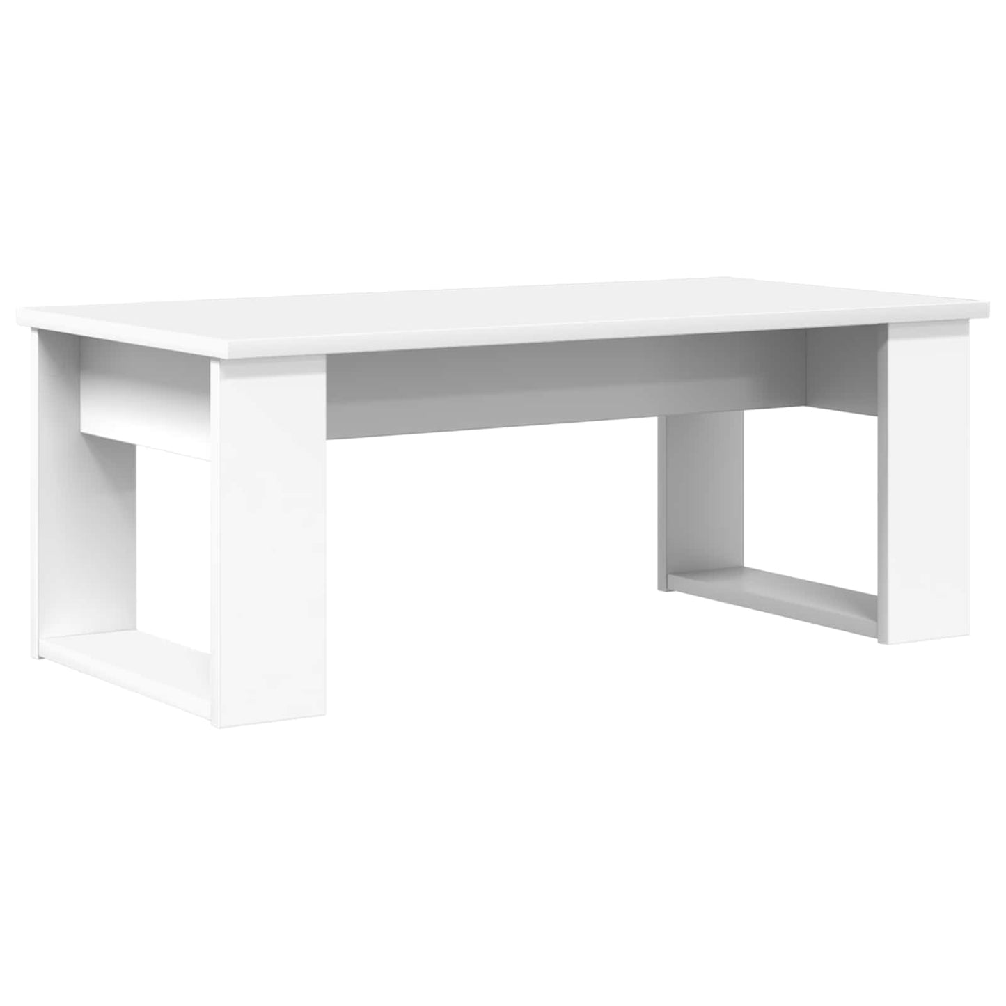 Kávasztal Szett 2 pcs Fehér 100 x 50 x 42 cm Szerelt Fa