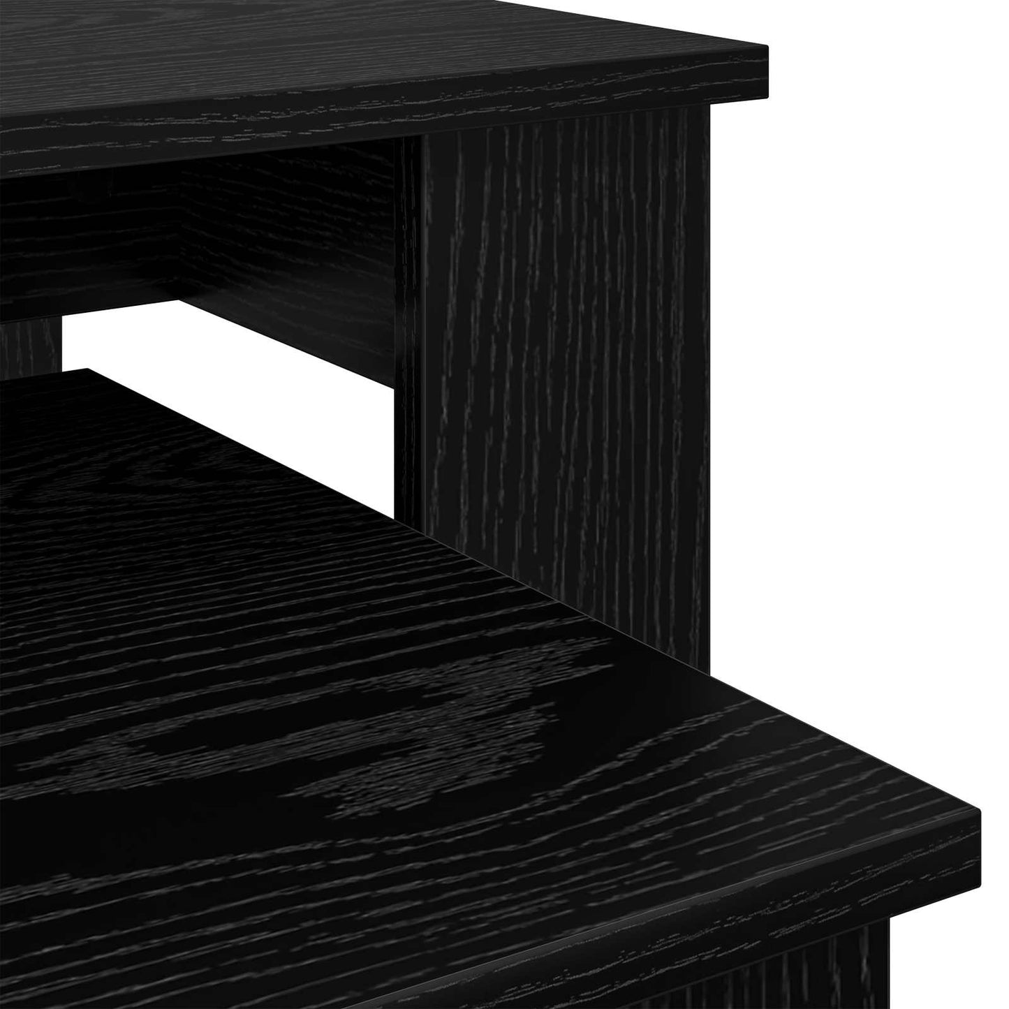 Kávasztal Szett 2 pcs Fekete tölgy 100 x 50 x 42 cm Szerelt Fa