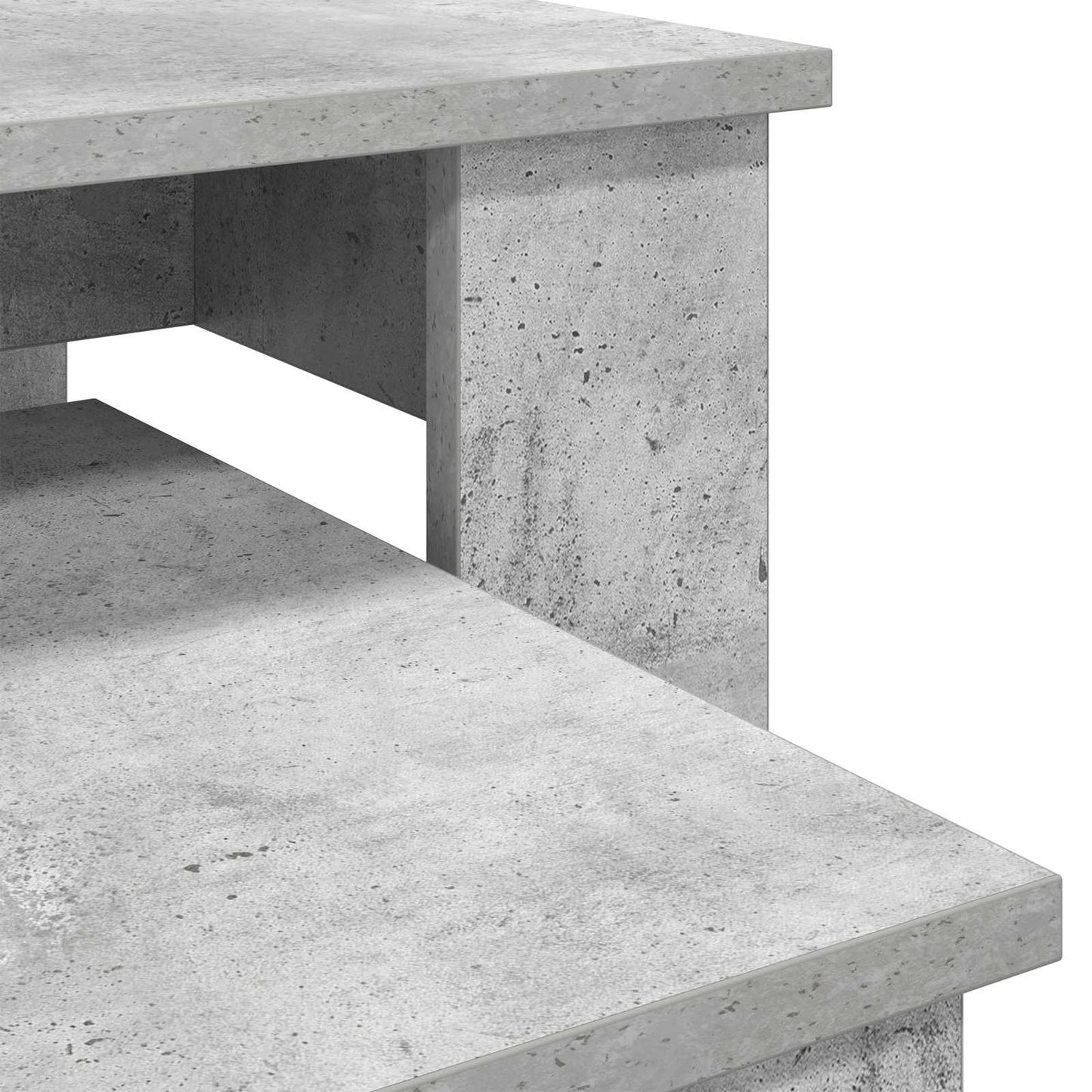 Kávasztal Szett 2 db Beton Szürke 100 x 50 x 42 cm Szerelt Fa
