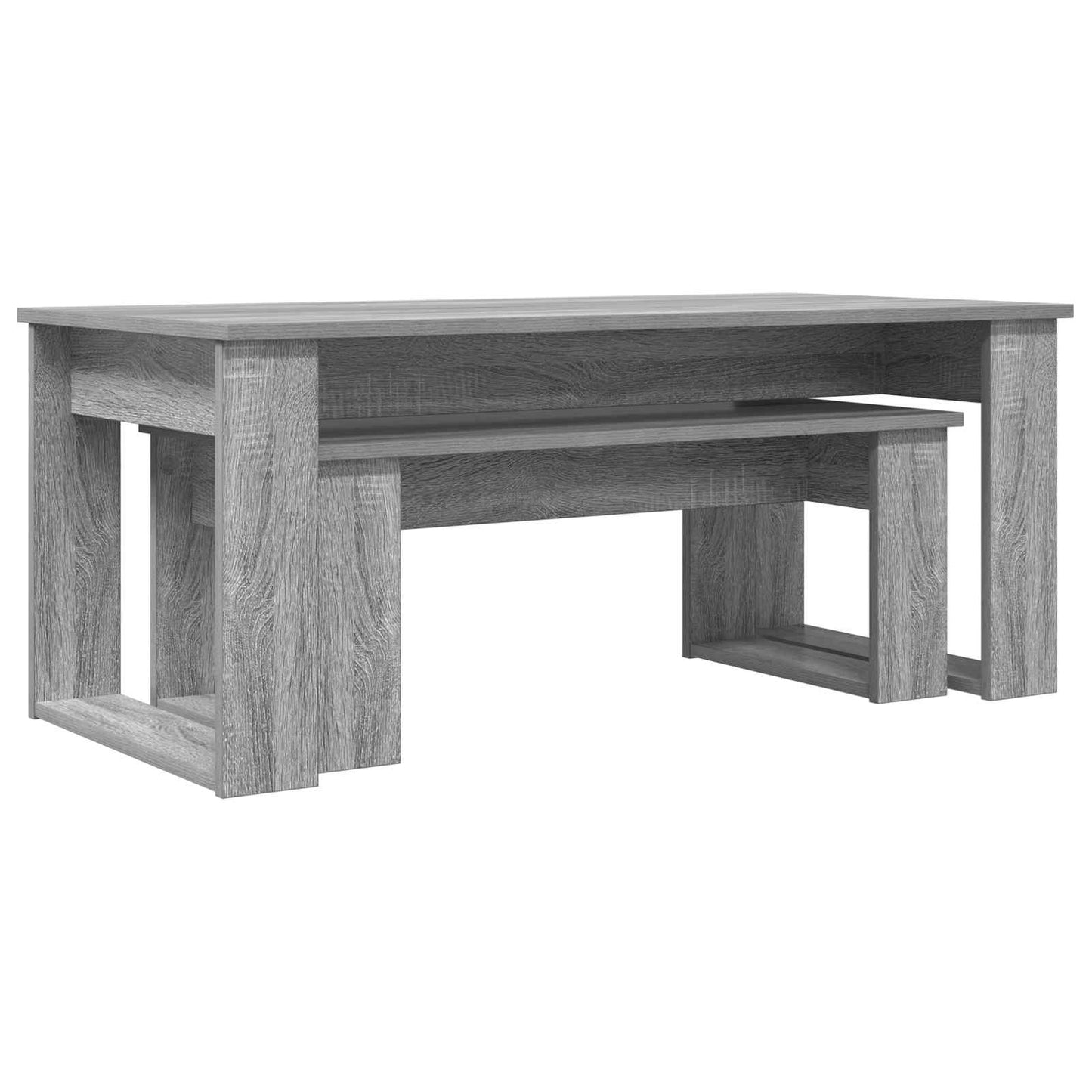 Kávasztal Szett 2 pcs Szürke Sonoma 100 x 50 x 42 cm Szerelt Fa