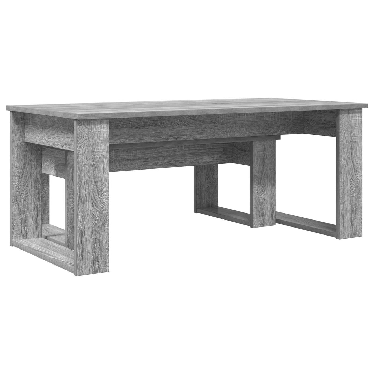 Kávasztal Szett 2 pcs Szürke Sonoma 100 x 50 x 42 cm Szerelt Fa