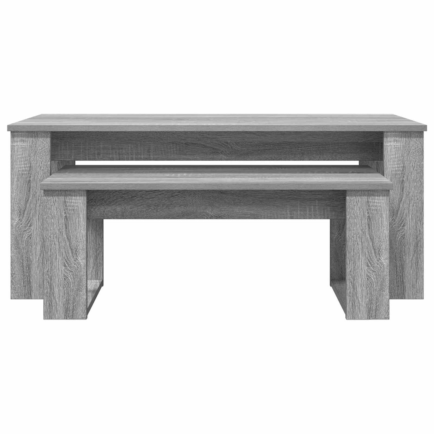 Kávasztal Szett 2 pcs Szürke Sonoma 100 x 50 x 42 cm Szerelt Fa