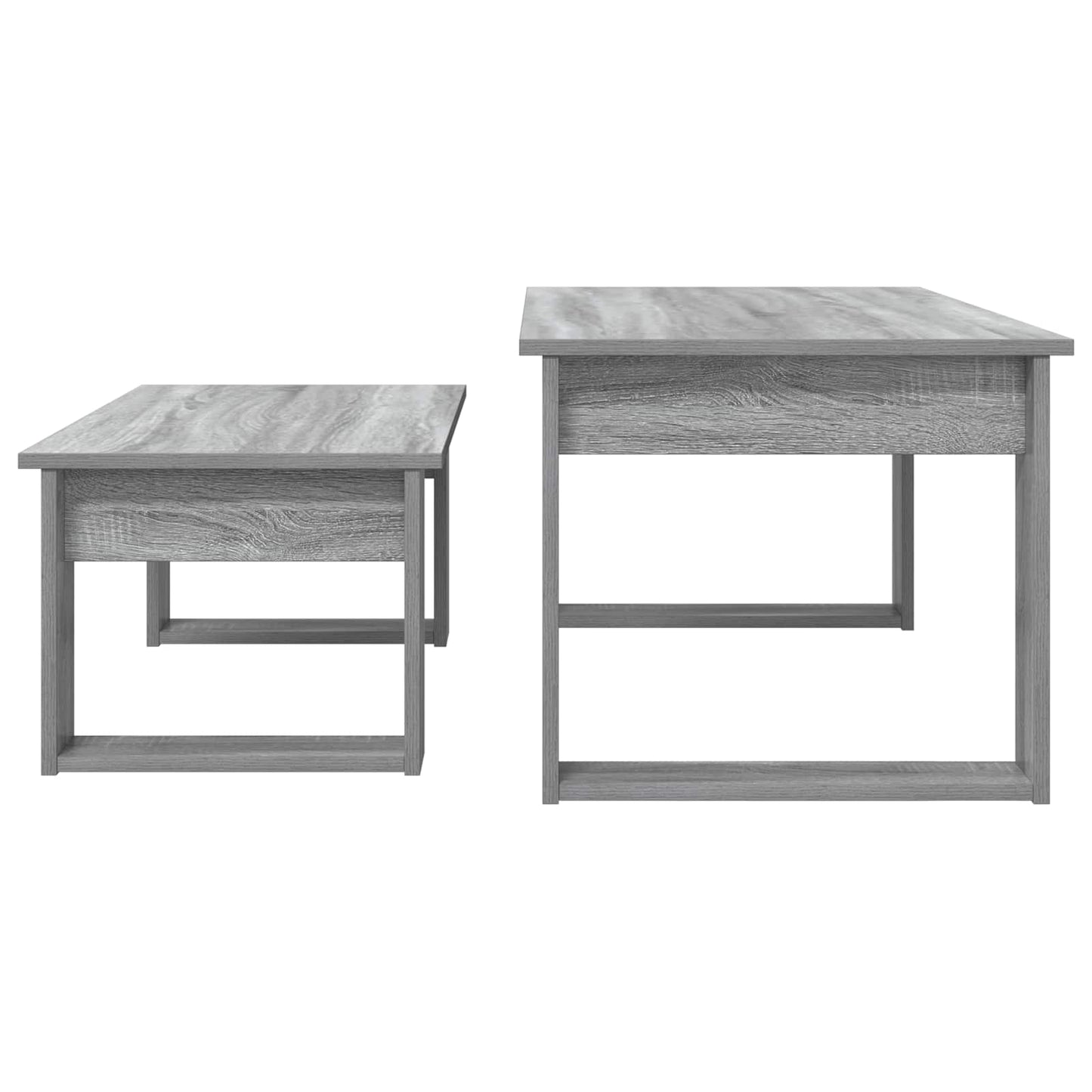 Kávasztal Szett 2 pcs Szürke Sonoma 100 x 50 x 42 cm Szerelt Fa