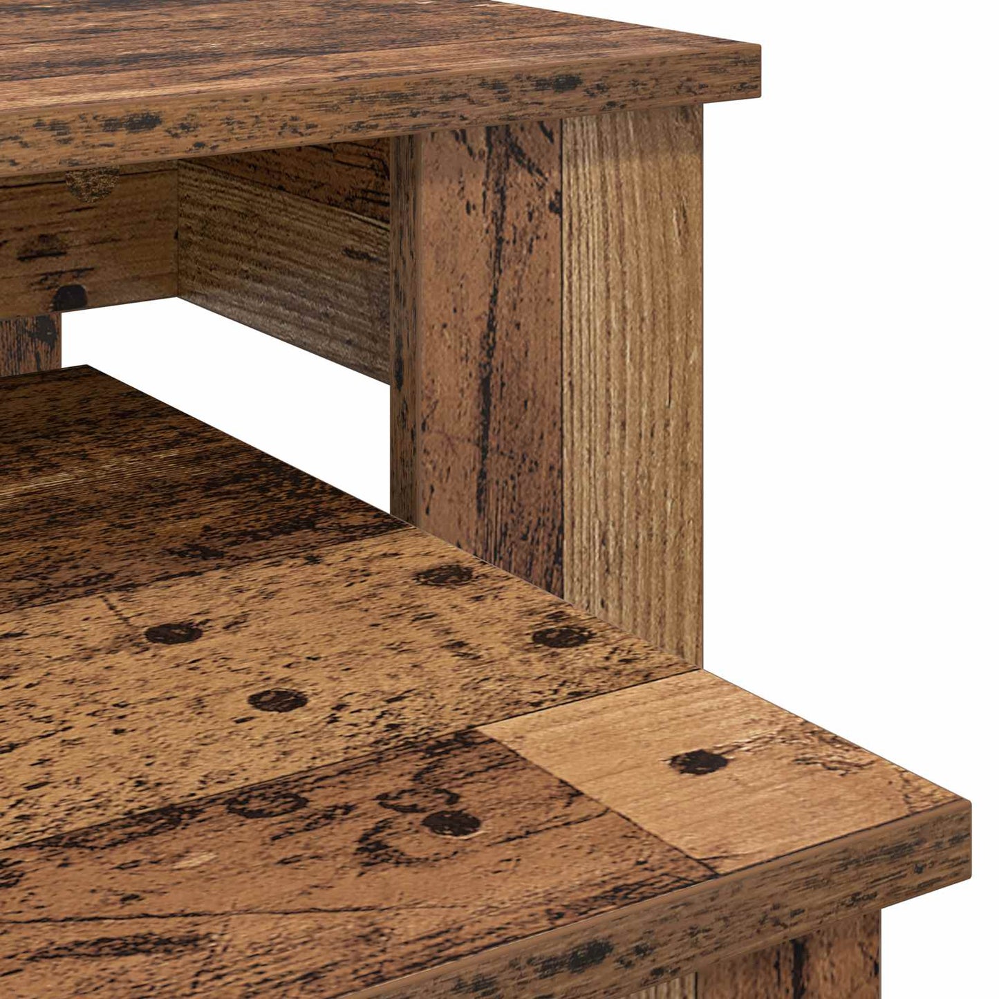 Kávasztal Szett 2 pcs Öreg fa 100 x 50 x 42 cm Szerelt Fa