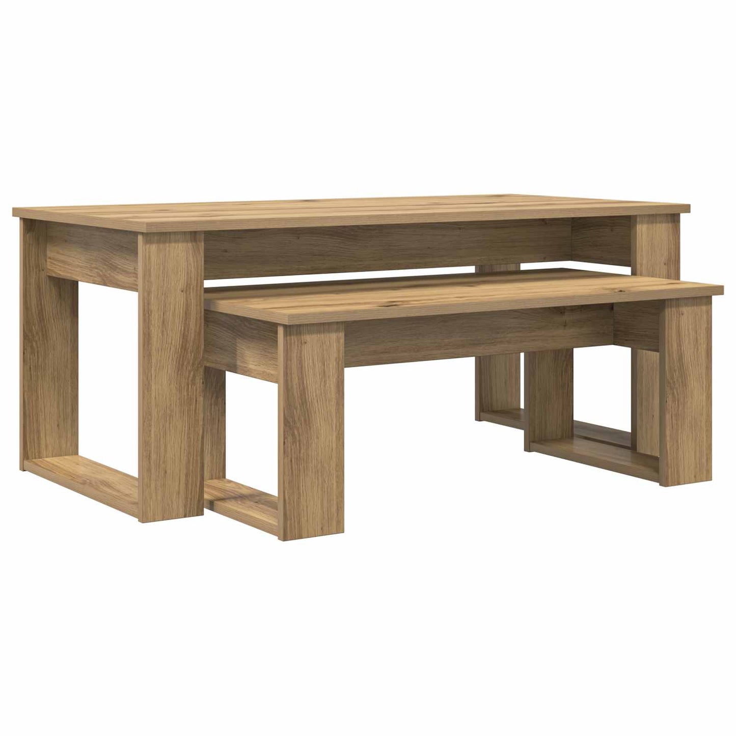 Kávasztal Szett 2 pcs Artisan tölgy 100 x 50 x 42 cm Szerelt Fa