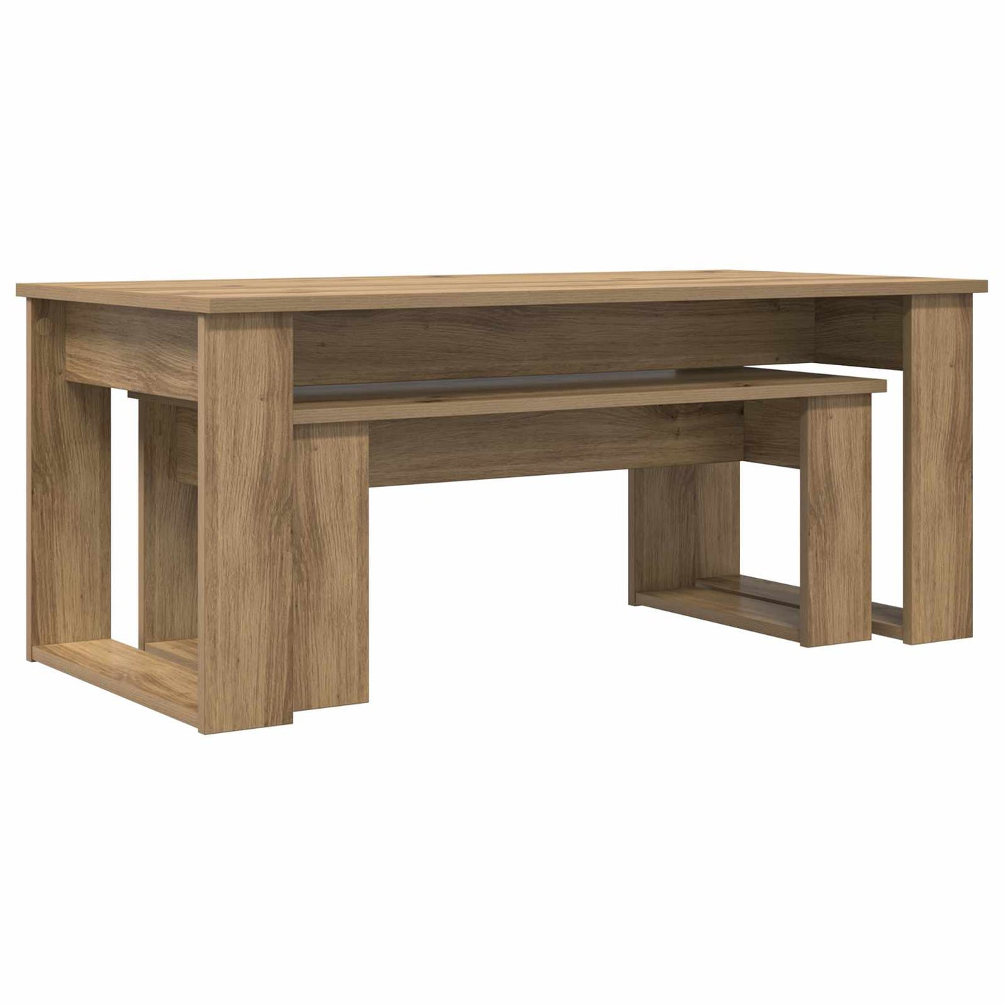 Kávasztal Szett 2 pcs Artisan tölgy 100 x 50 x 42 cm Szerelt Fa