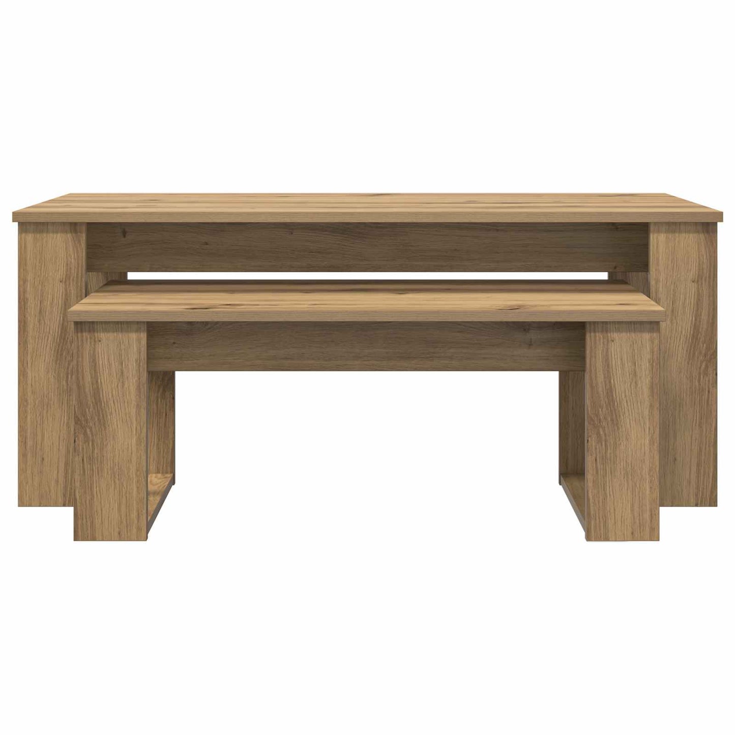 Kávasztal Szett 2 pcs Artisan tölgy 100 x 50 x 42 cm Szerelt Fa