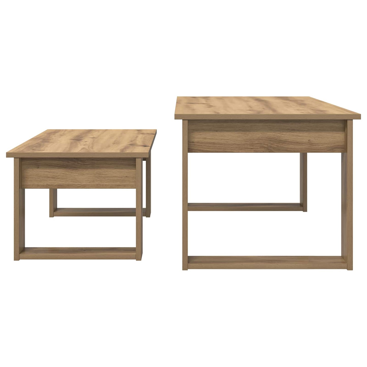 Kávasztal Szett 2 pcs Artisan tölgy 100 x 50 x 42 cm Szerelt Fa