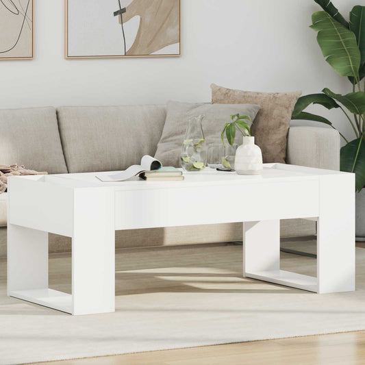 Dohányzóasztal Fehér 110 x 50 x 41 cm Faanyag