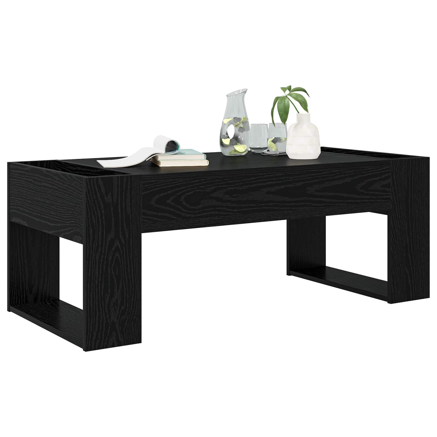 Dohányzóasztal Fekete tölgy 110 x 50 x 41 cm Szerelt Fa