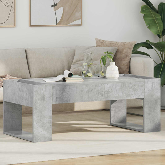 Dohányzóasztal Beton Szürke 110 x 50 x 41 cm Faanyag