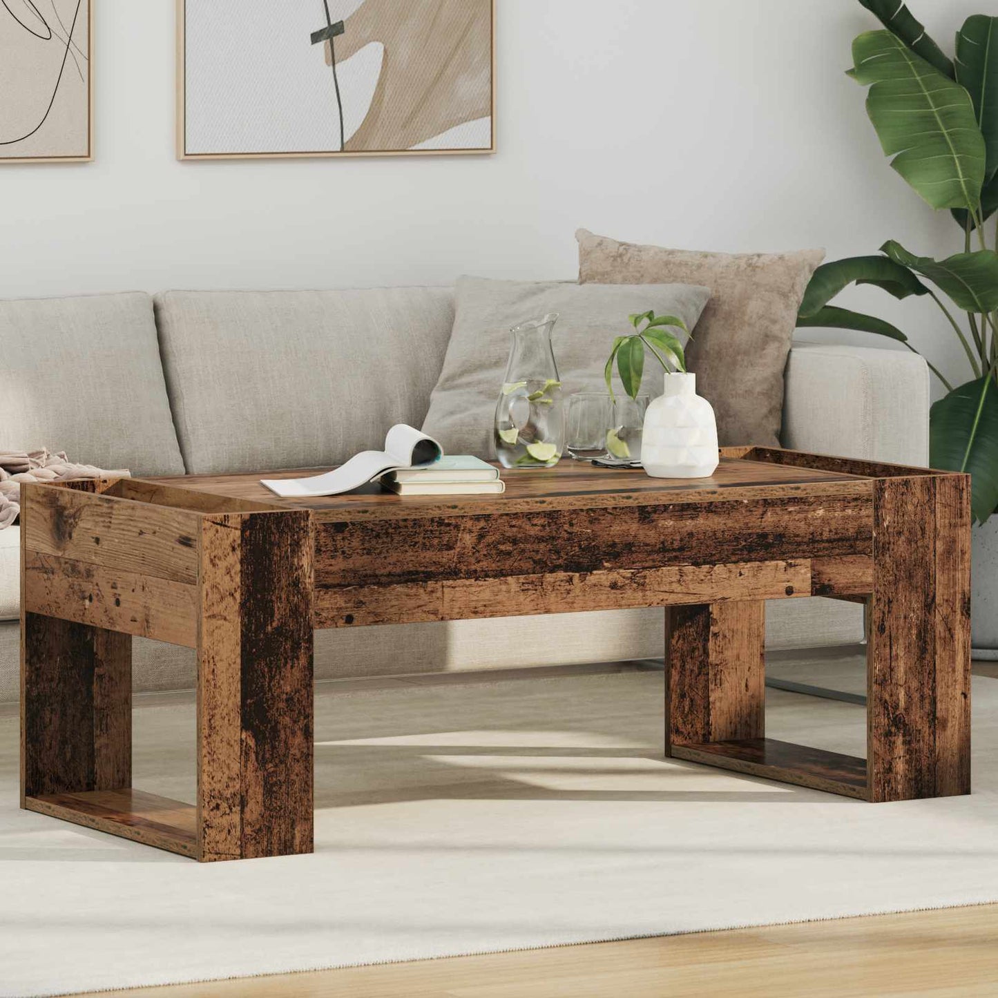 Dohányzóasztal Öreg fa 110 x 50 x 41 cm Szerelt Fa