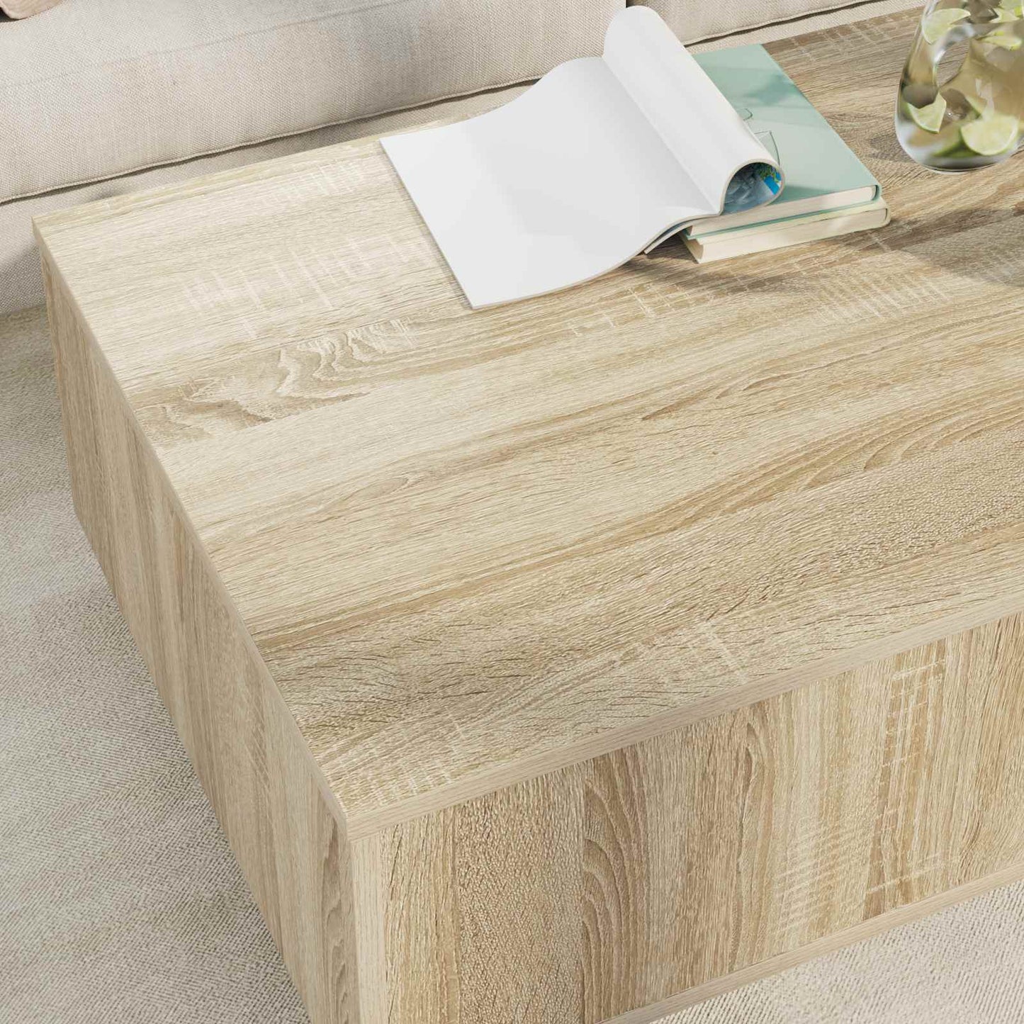 Dohányzóasztal Sonoma tölgy 95 x 55 x 31 cm Szerelt Fa