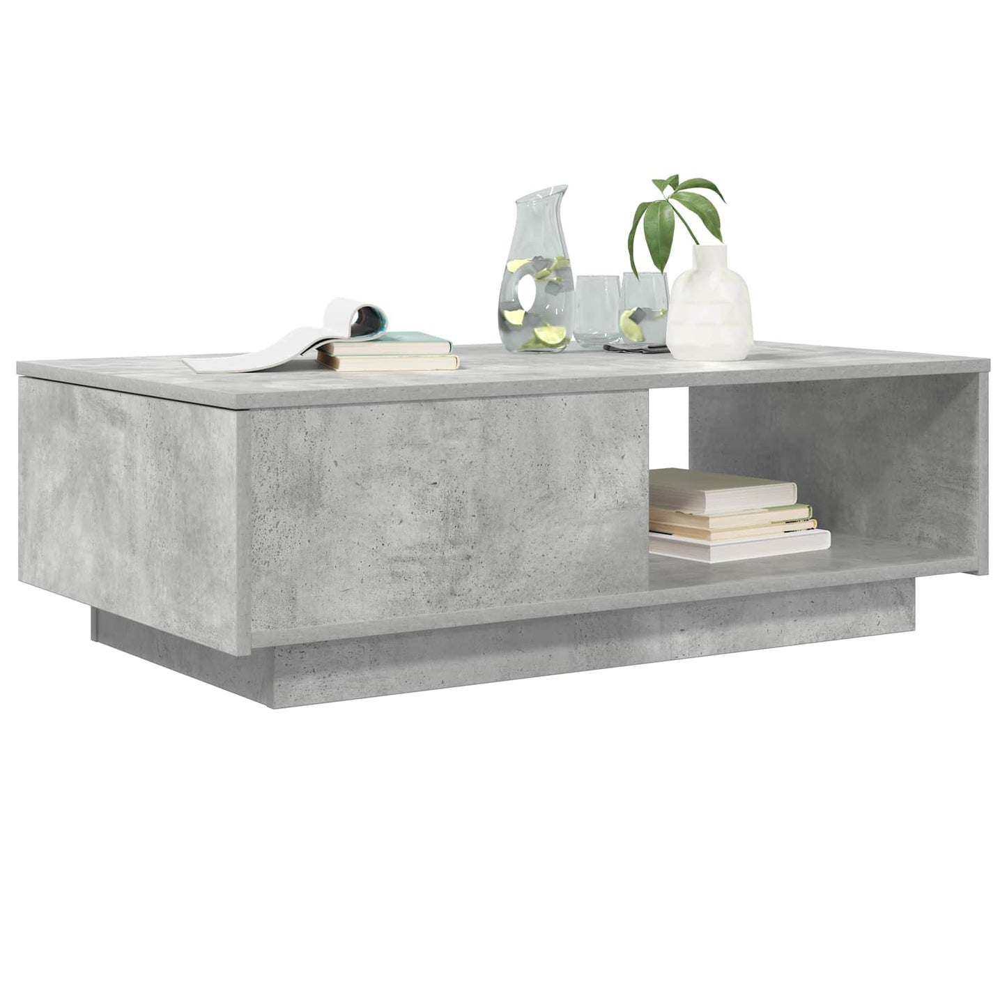 Dohányzóasztal Beton Szürke 95 x 55 x 31 cm Szerelt Fa