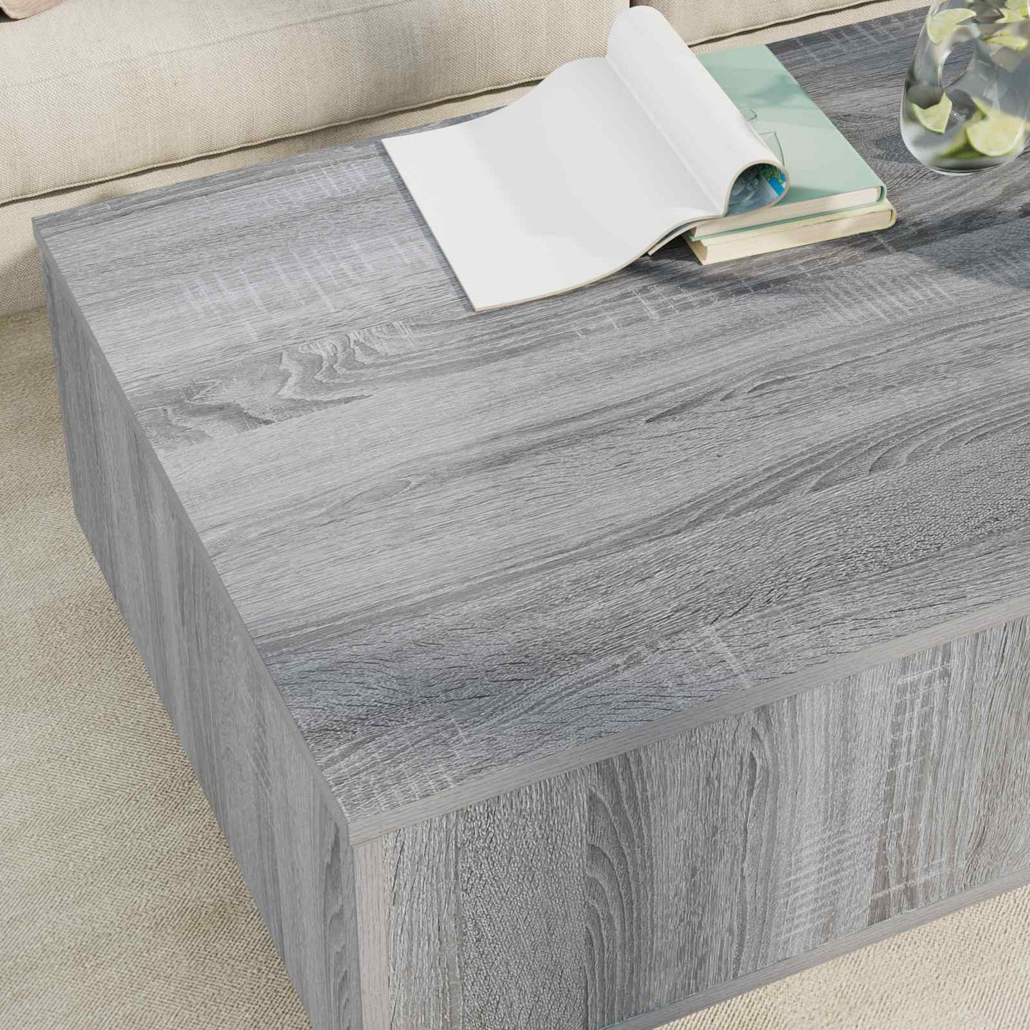 Dohányzóasztal Szürke Sonoma 95 x 55 x 31 cm Szerelt Fa