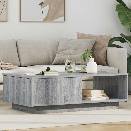 Dohányzóasztal fiókkal Szürke Sonoma 95 x 55 x 31 cm Faanyag
