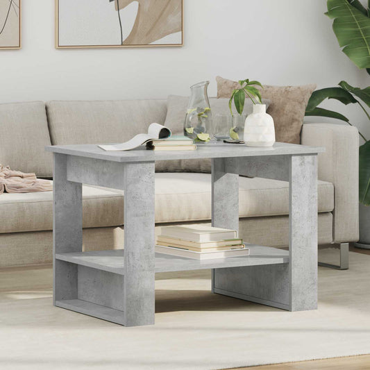 Dohányzóasztal Beton Szürke 72 x 50 x 50 cm Faanyag
