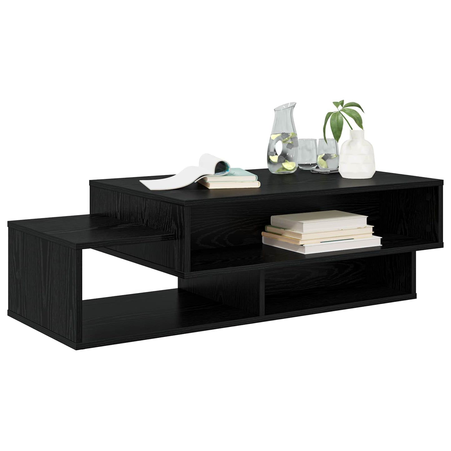 Dohányzóasztal Fekete tölgy 105 x 50 x 32,5 cm Szerelt Fa