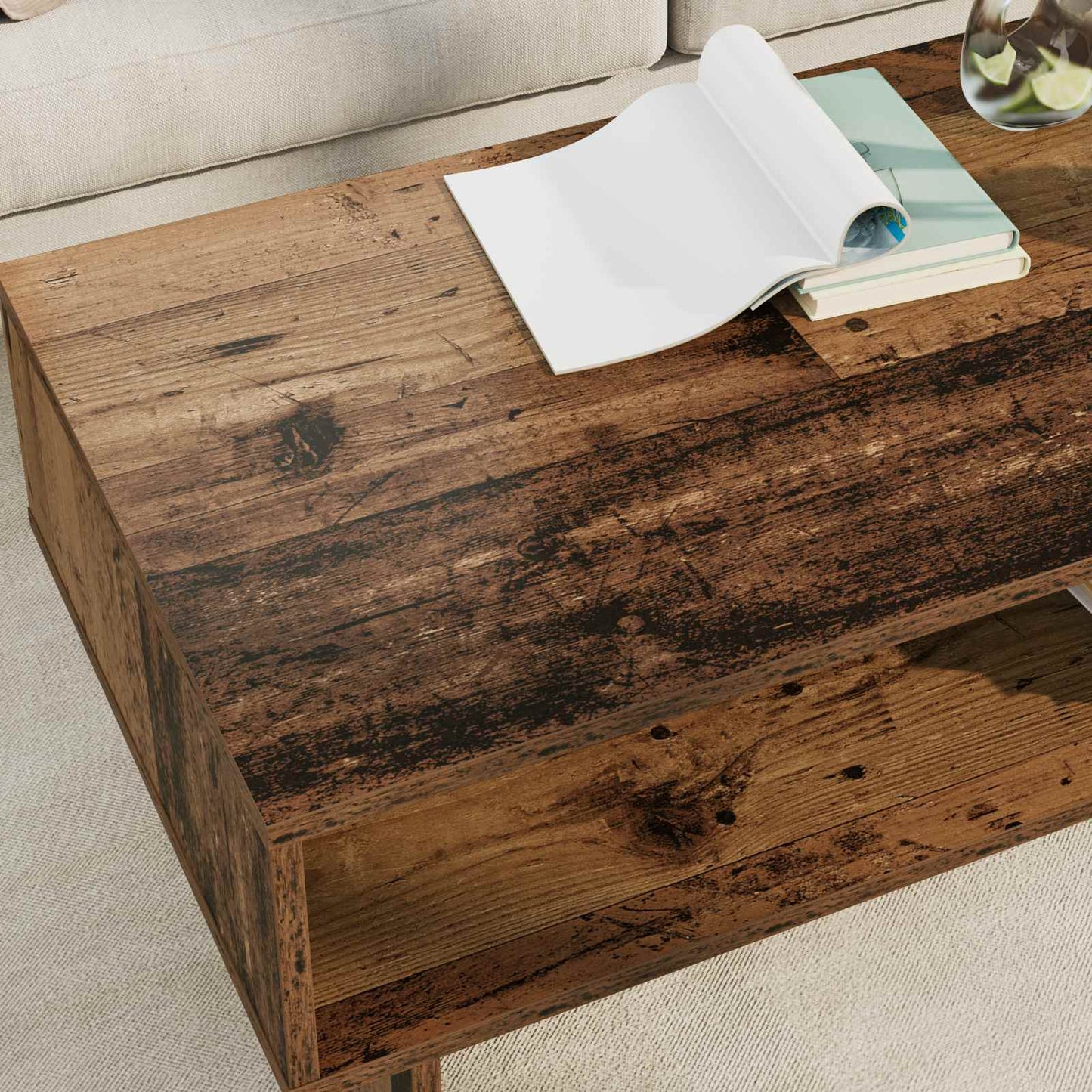 Dohányzóasztal Öreg fa 100 x 46 x 35 cm Szerelt Fa