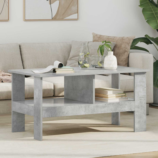 Dohányzóasztal Beton Szürke 90 x 50 x 45 cm Faanyag