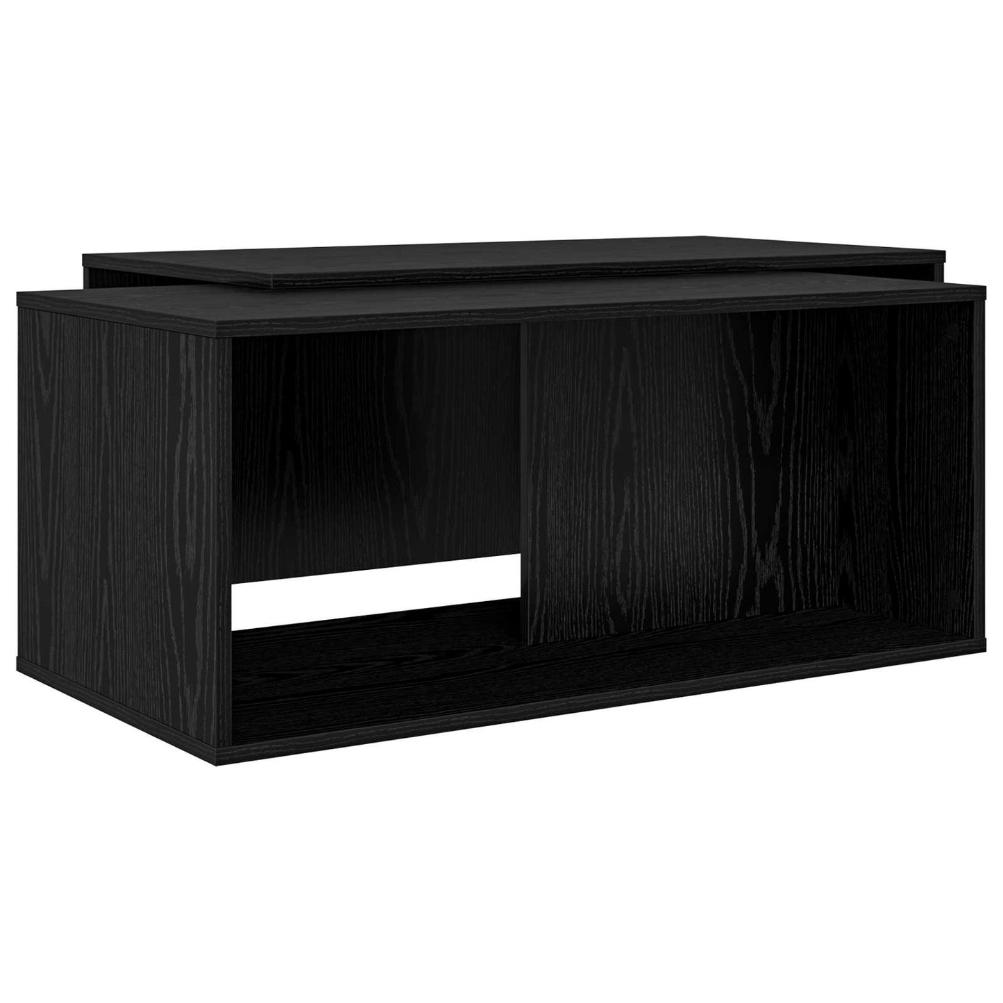 Kávasztal Szett 2 pcs Fekete tölgy 90 x 48 x 40 cm Szerelt Fa