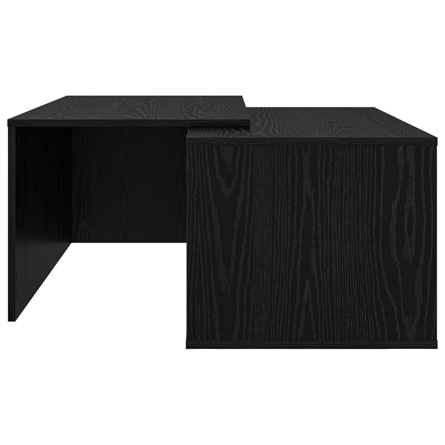 Kávasztal Szett 2 pcs Fekete tölgy 90 x 48 x 40 cm Szerelt Fa