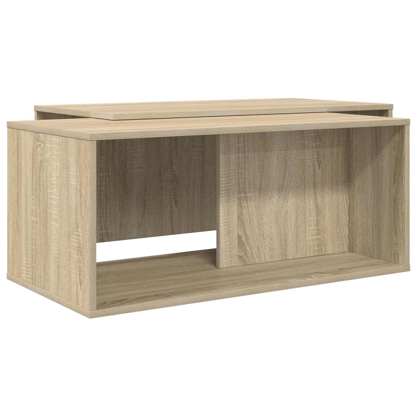 Kávasztal Szett 2 pcs Sonoma tölgy 90 x 48 x 40 cm Szerelt Fa