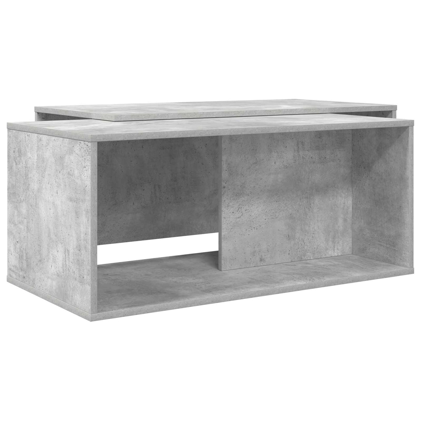Kávasztal Szett 2 pcs Beton Szürke 90 x 48 x 40 cm Szerelt Fa
