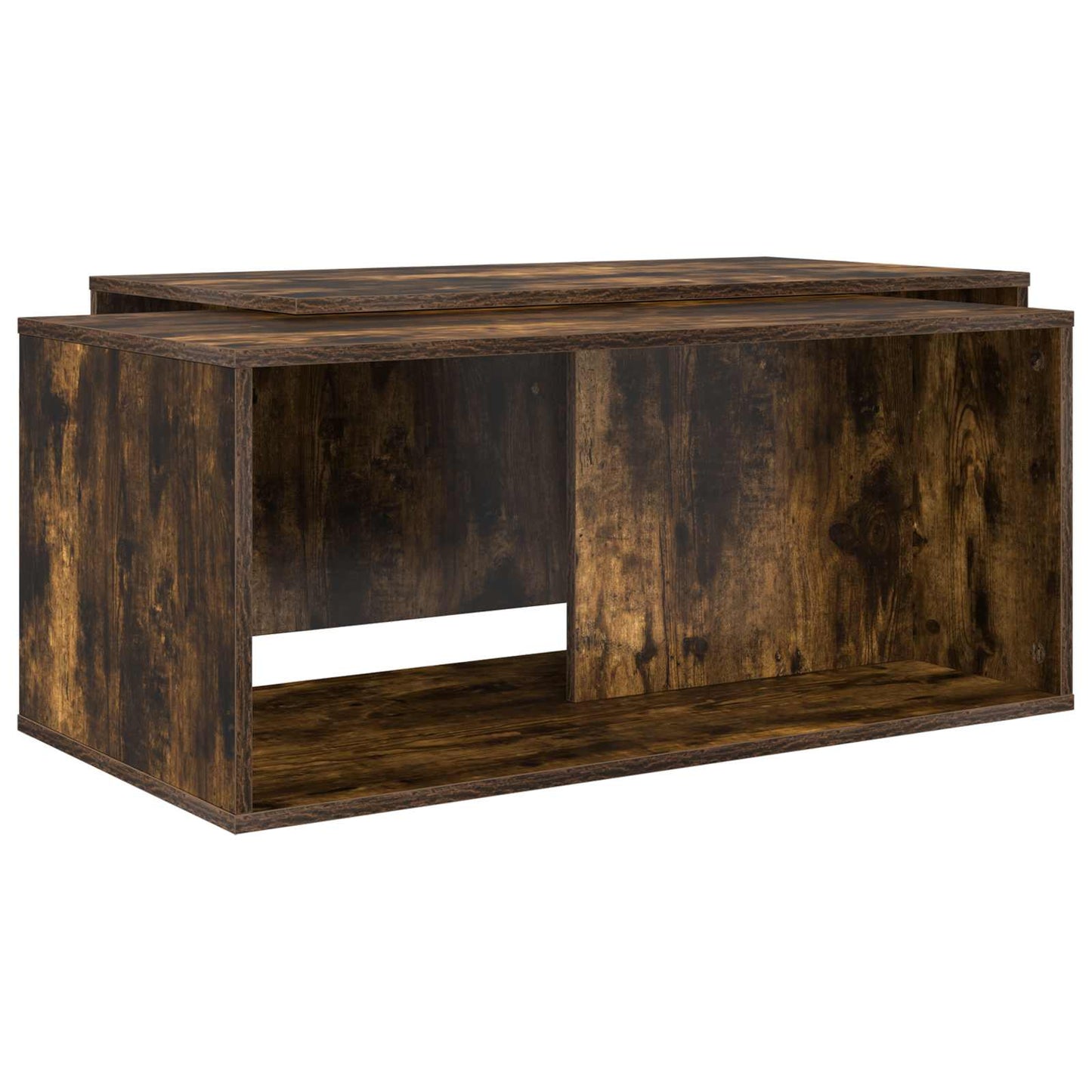 Kávasztal Szett 2 pcs Füstölt tölgy 90 x 48 x 40 cm Szerelt Fa
