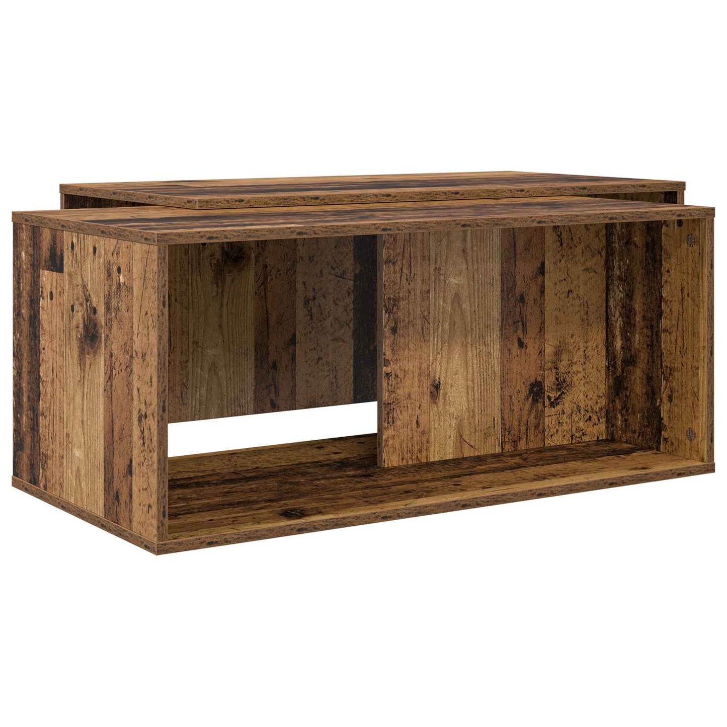 Kávasztal Szett 2 pcs Öreg fa 90 x 48 x 40 cm Szerelt Fa