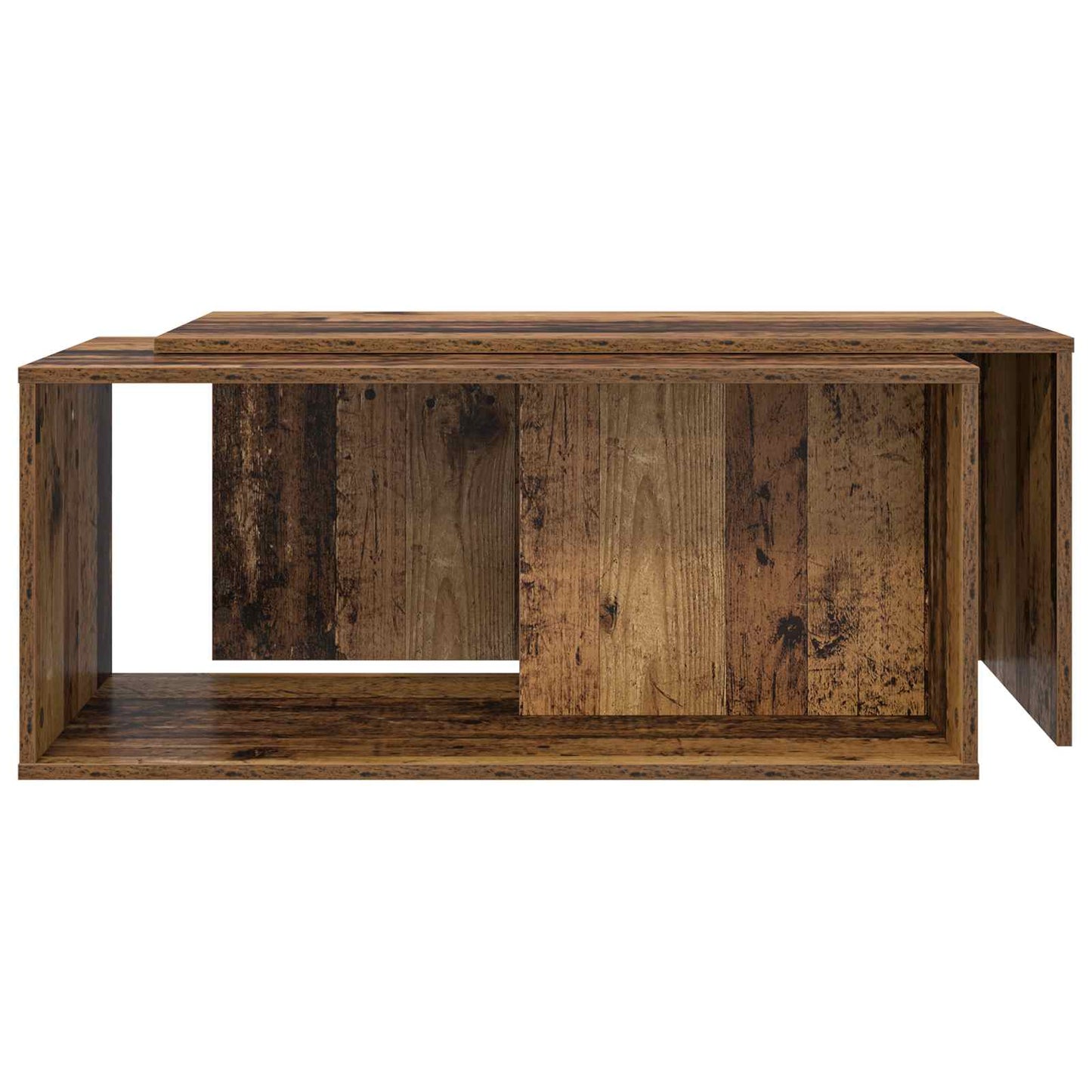 Kávasztal Szett 2 pcs Öreg fa 90 x 48 x 40 cm Szerelt Fa