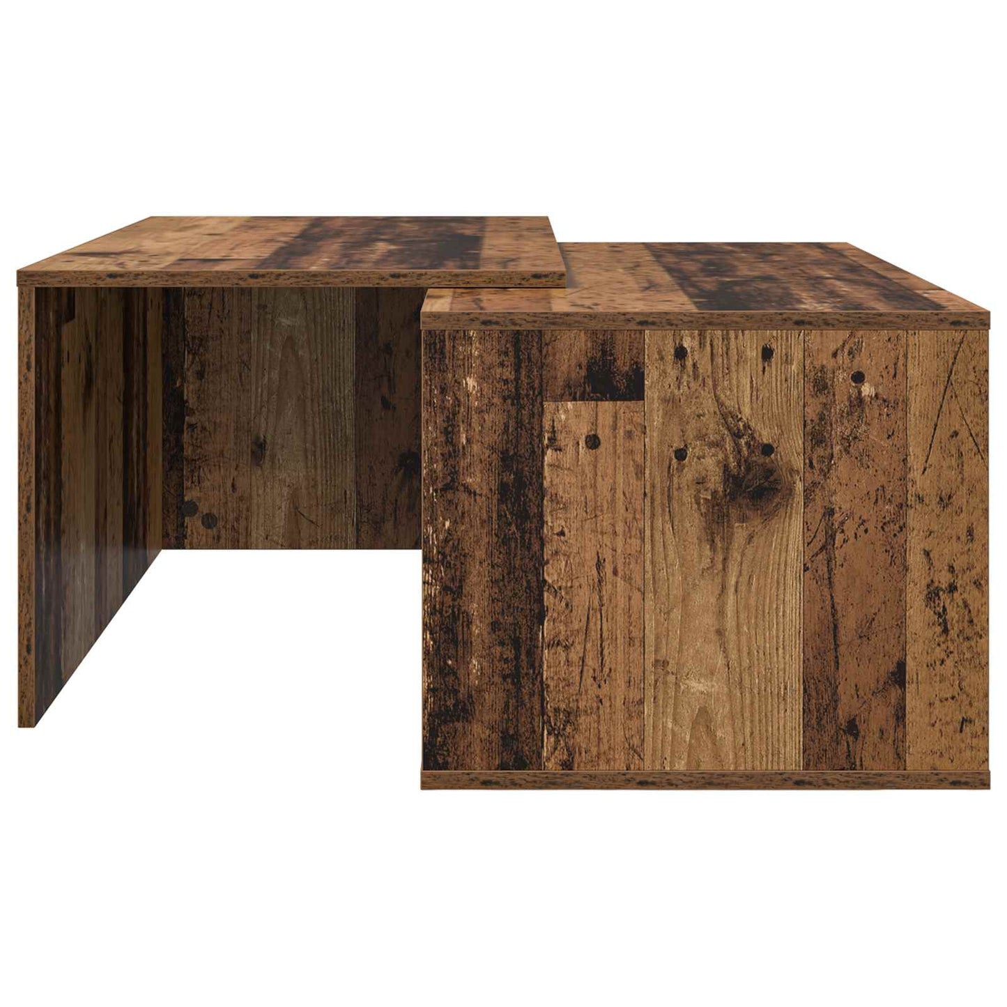 Kávasztal Szett 2 pcs Öreg fa 90 x 48 x 40 cm Szerelt Fa