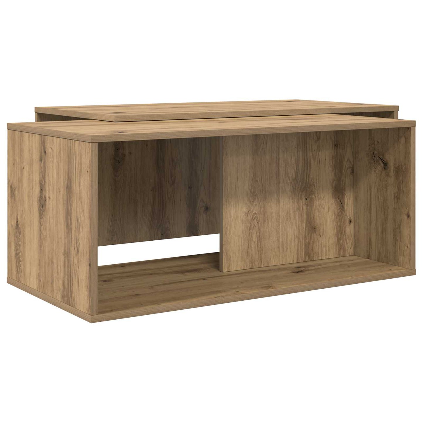 Kávasztal Szett 2 pcs Artisan tölgy 90 x 48 x 40 cm Szerelt Fa