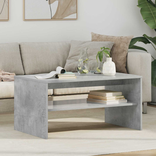 Dohányzóasztal Beton Szürke 80 x 50 x 40 cm Faanyag