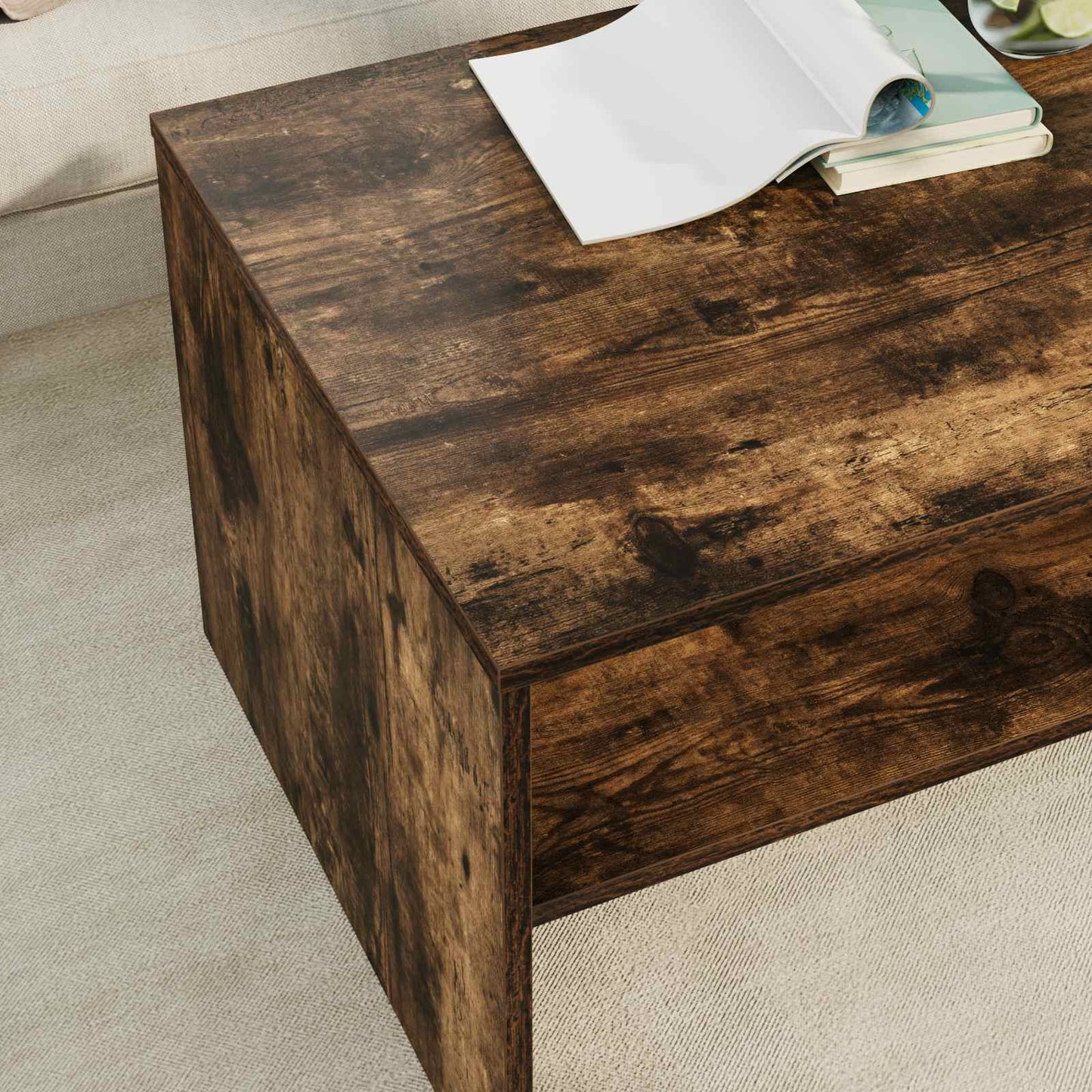 Dohányzóasztal Füstölt tölgy 80 x 50 x 40 cm Szerelt Fa