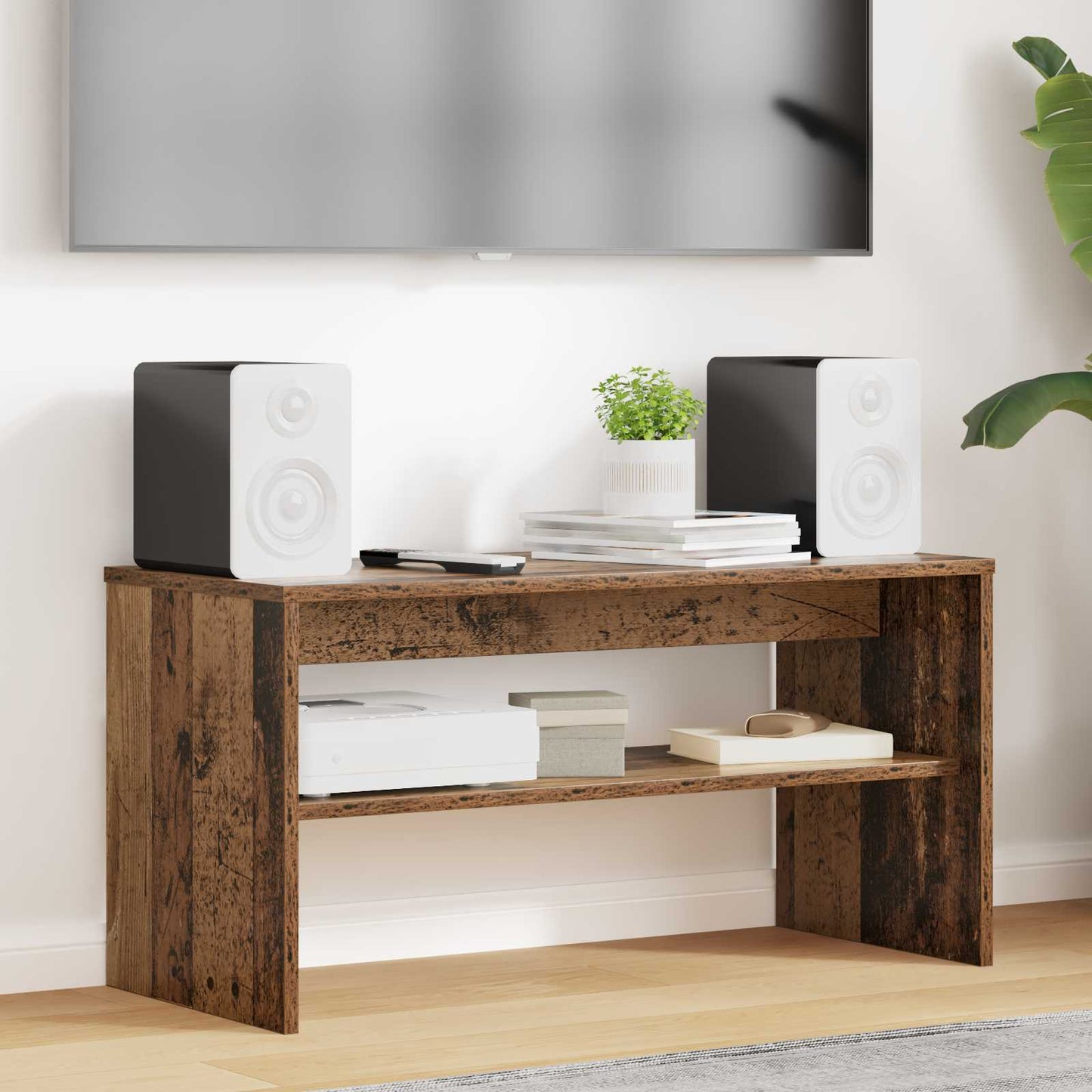 TV szekrény 80 x 35 x 40 cm Öreg fa Szerelt Fa